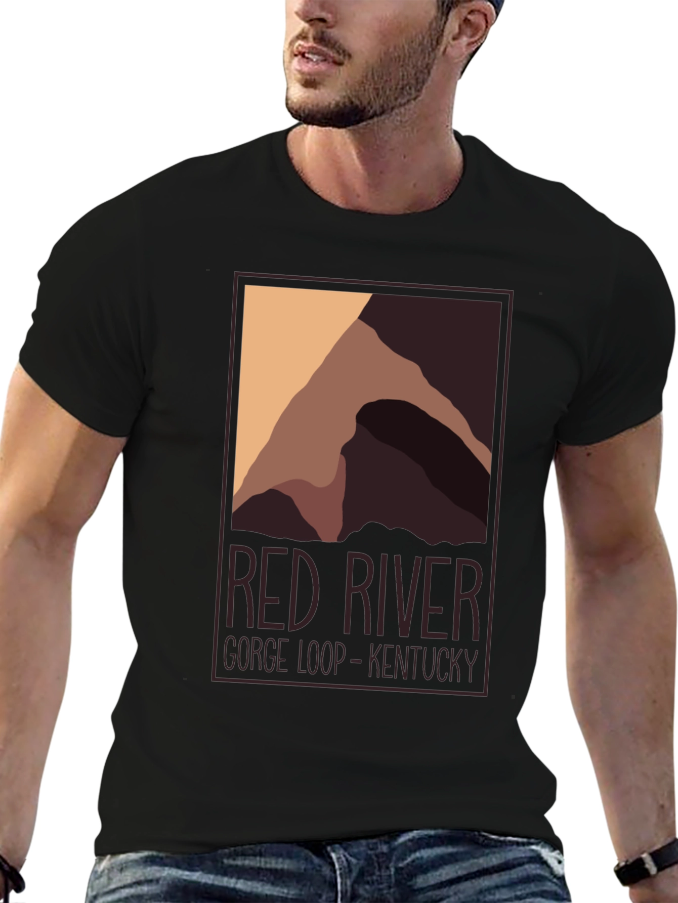Red River Gorge Kentucky Graphic Tee - Black