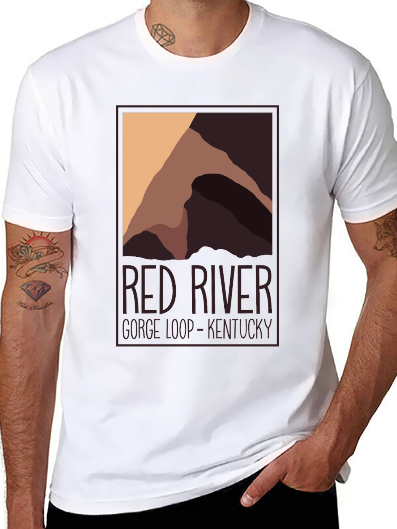 Red River Gorge Kentucky Graphic Tee - Black
