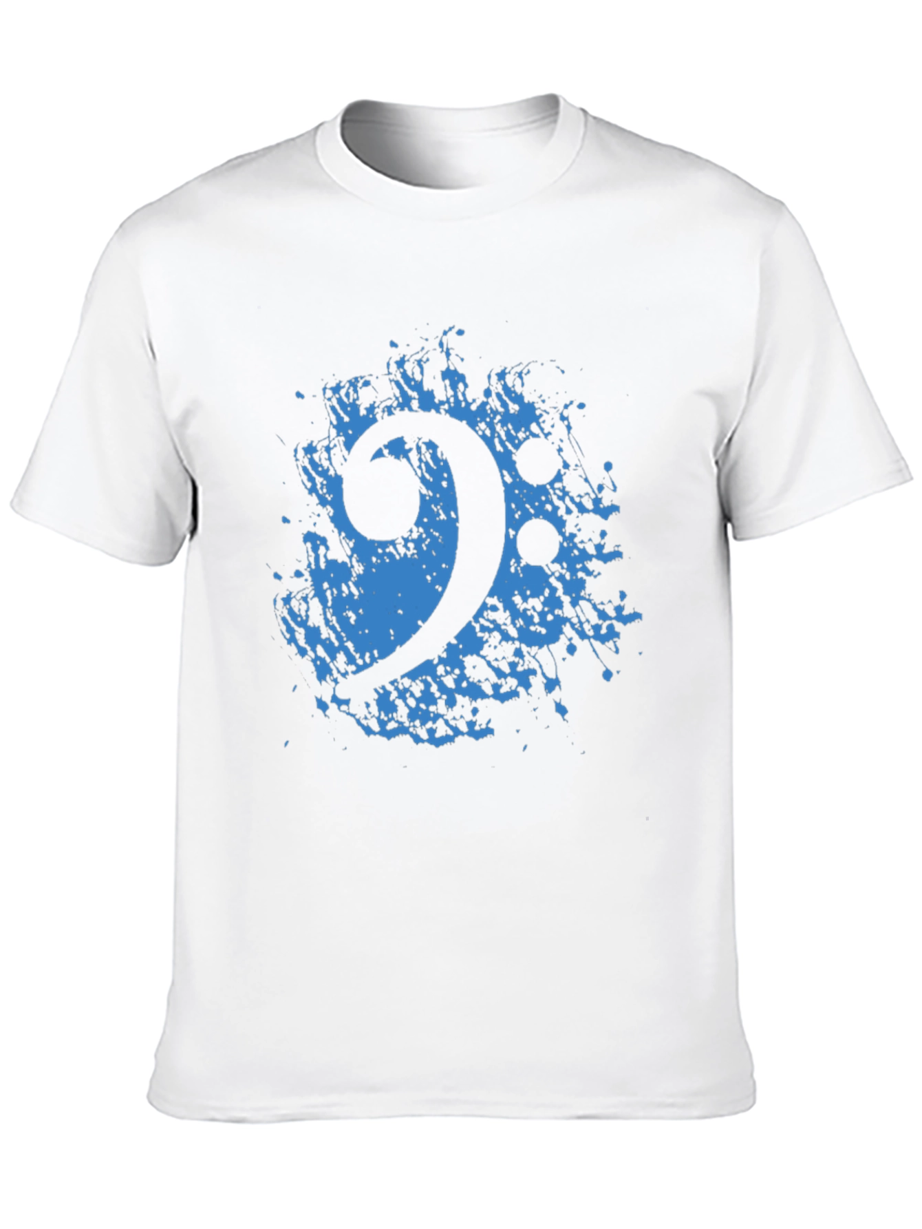 Bass Clef Splash T-Shirt - Black Music Tee