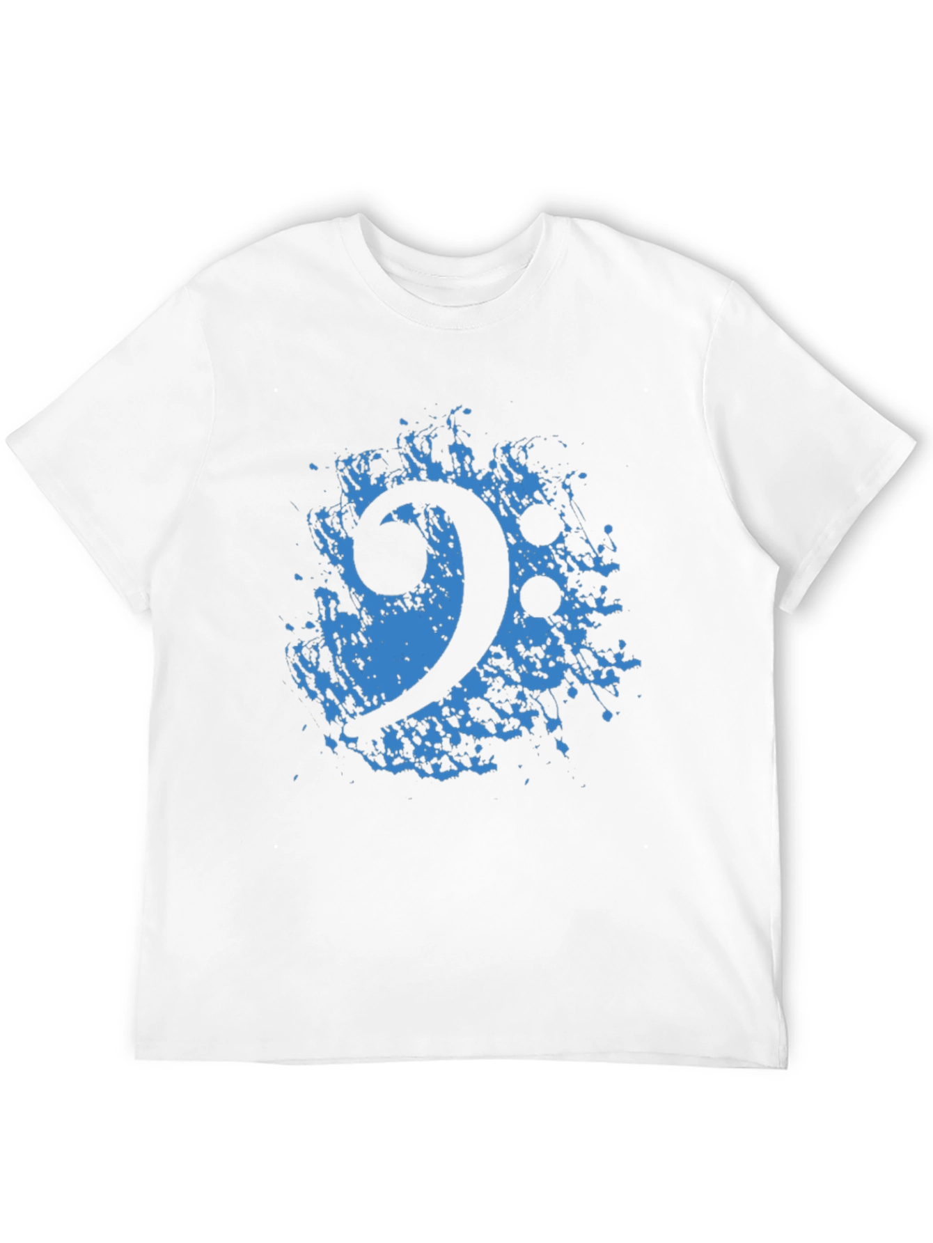 Bass Clef Splash T-Shirt - Black Music Tee