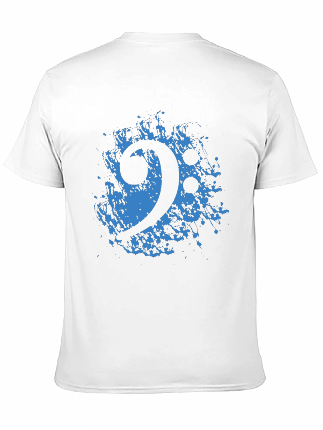 Bass Clef Splash T-Shirt - Black Music Tee