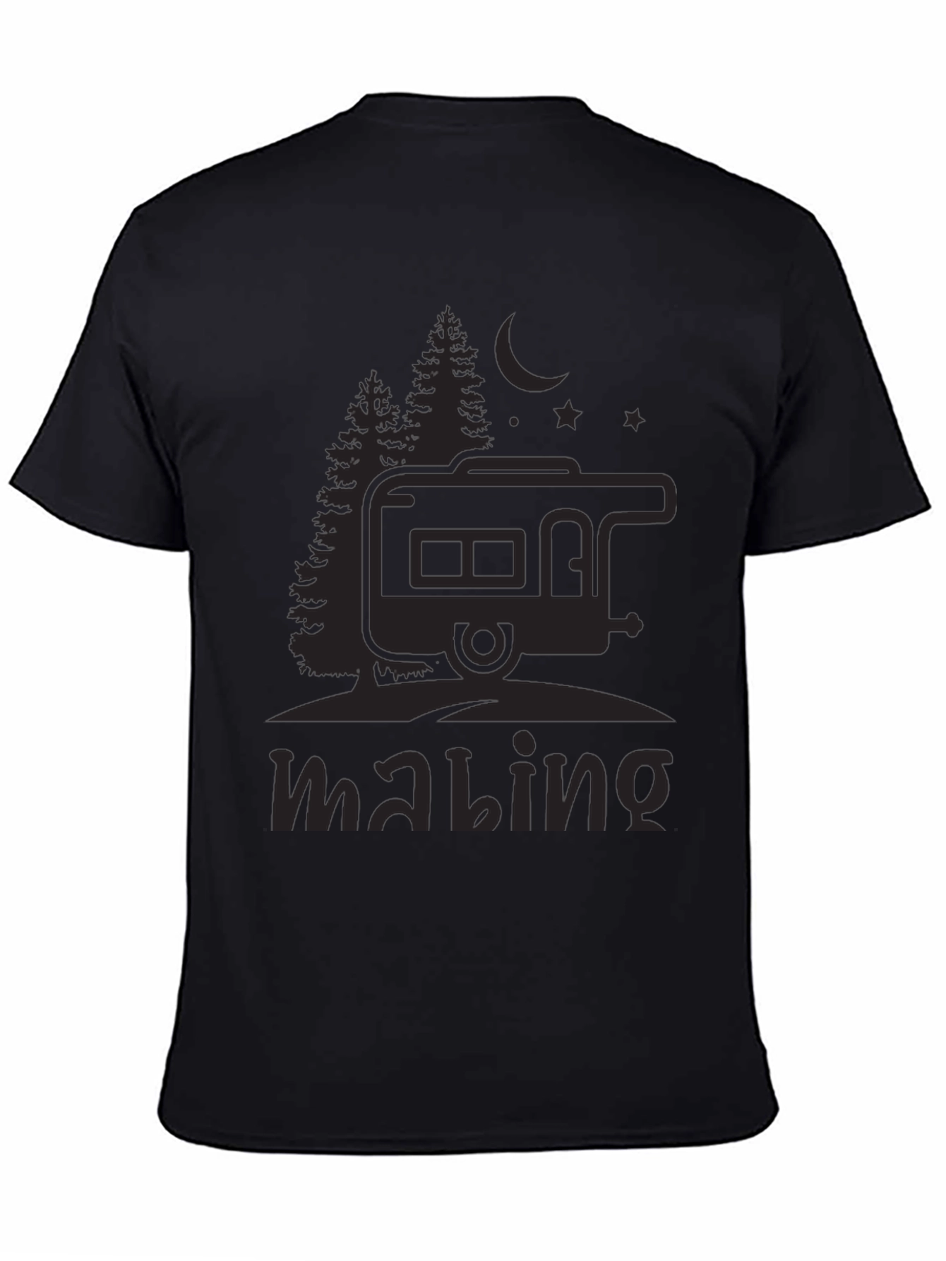 Camping Adventure Black T-Shirt