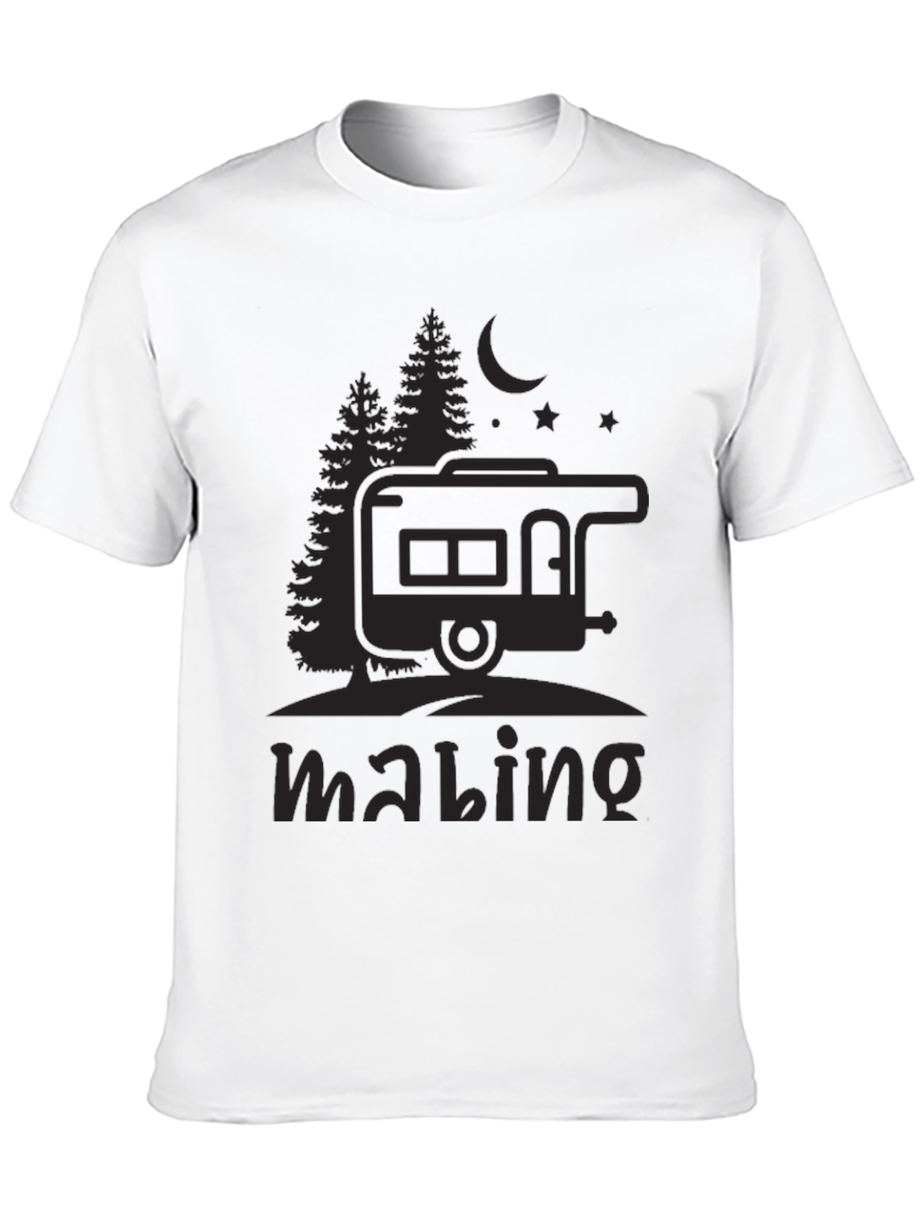 Camping Adventure Black T-Shirt