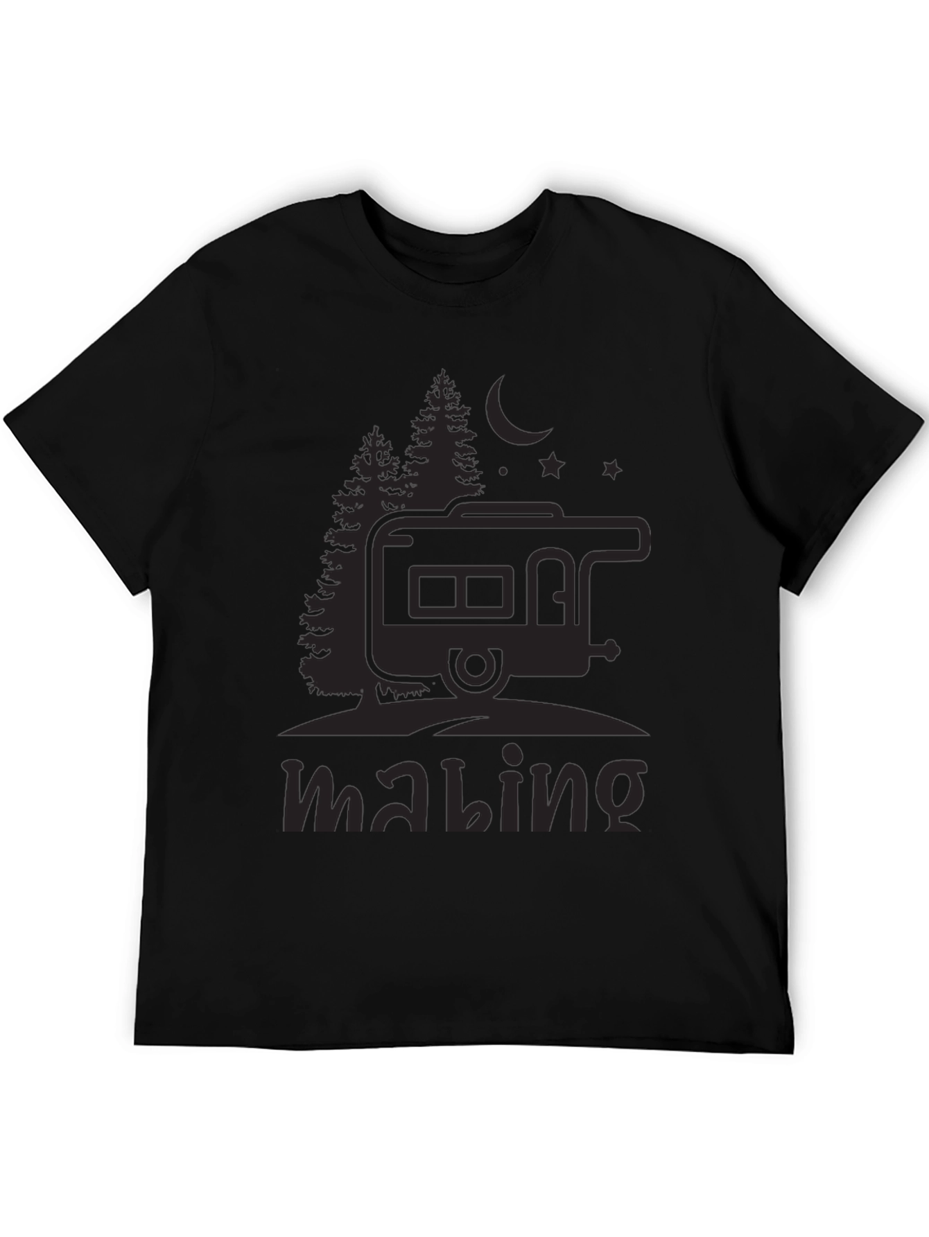 Camping Adventure Black T-Shirt