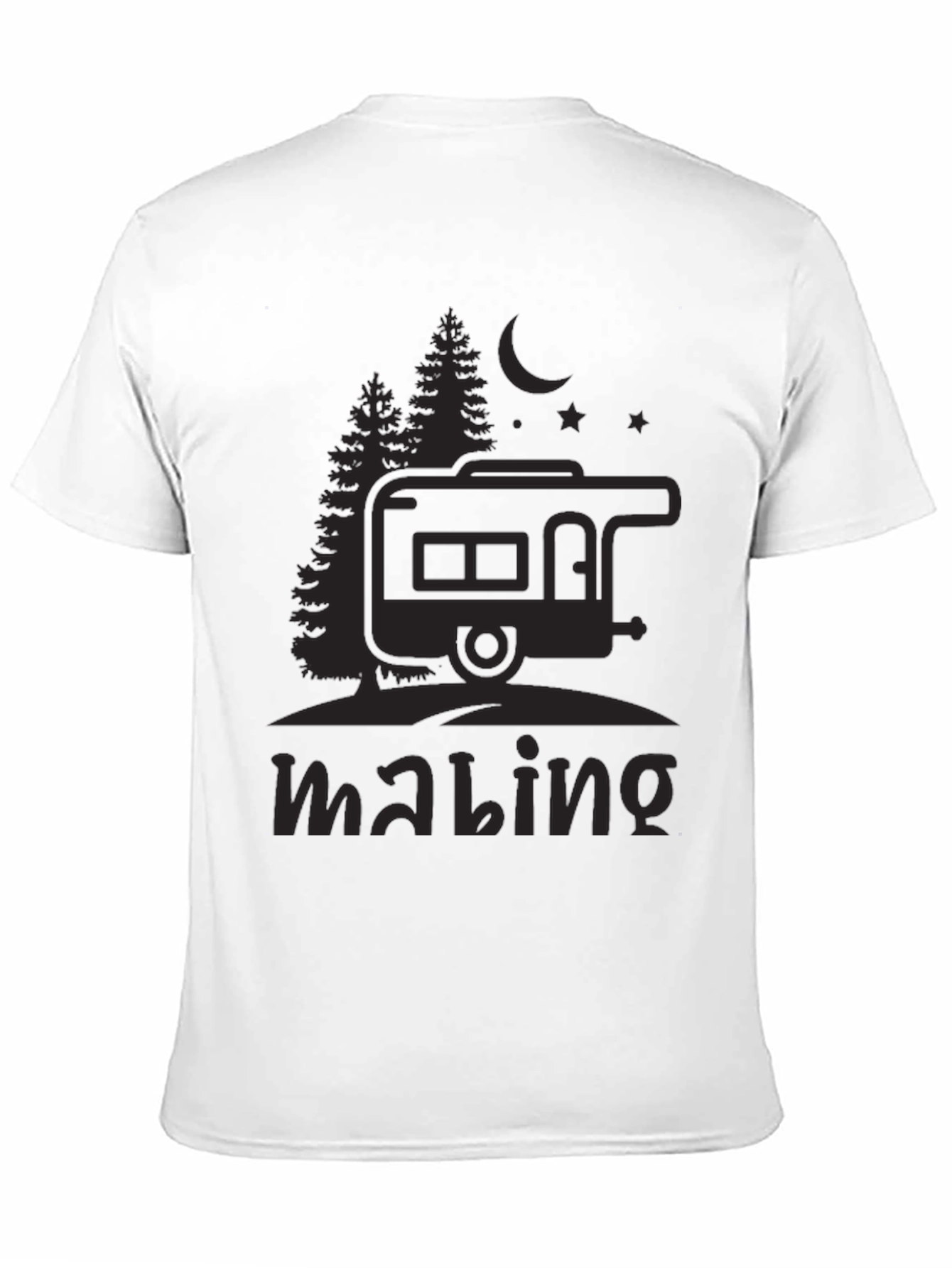 Camping Adventure Black T-Shirt