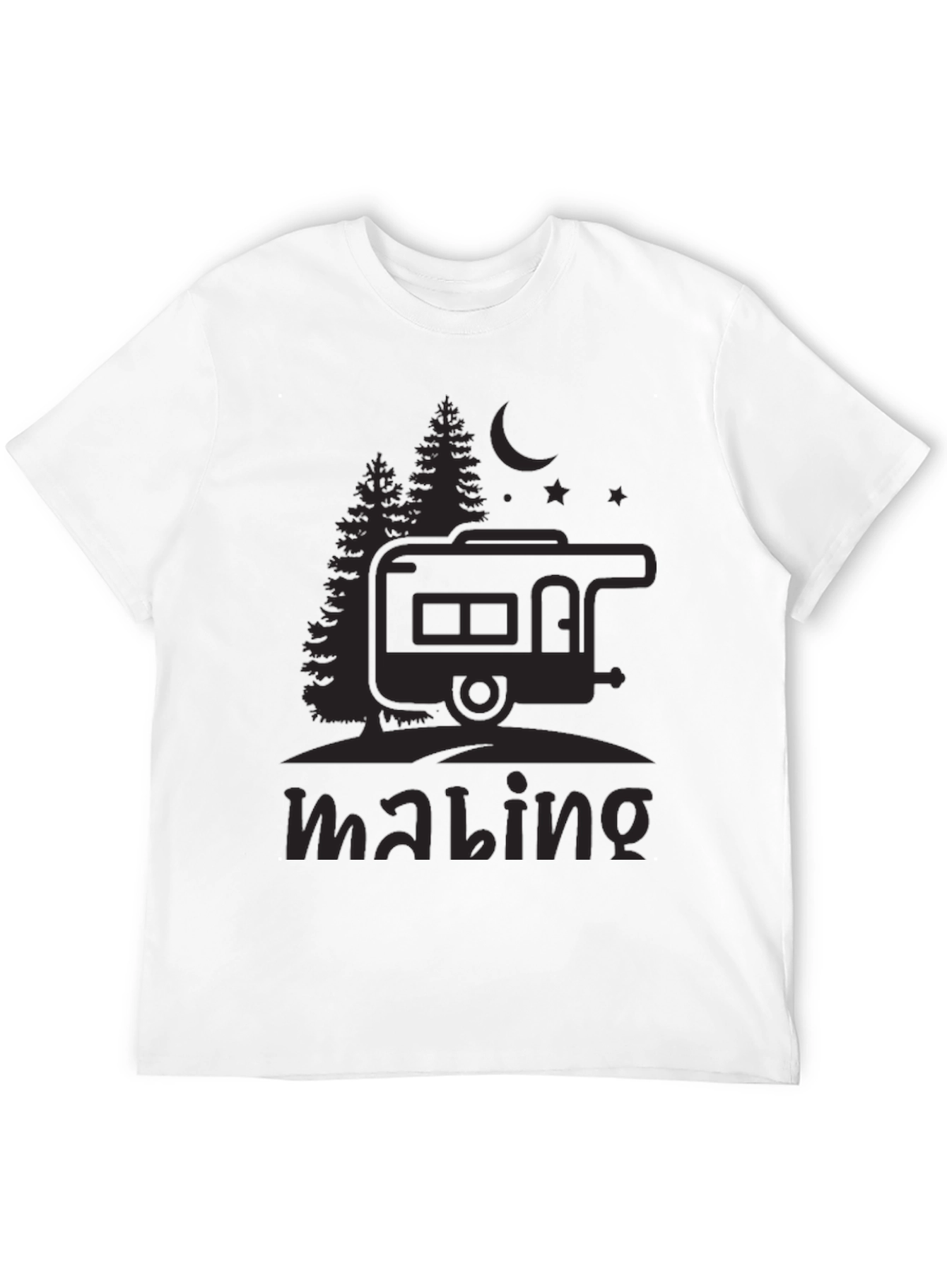 Camping Adventure Black T-Shirt