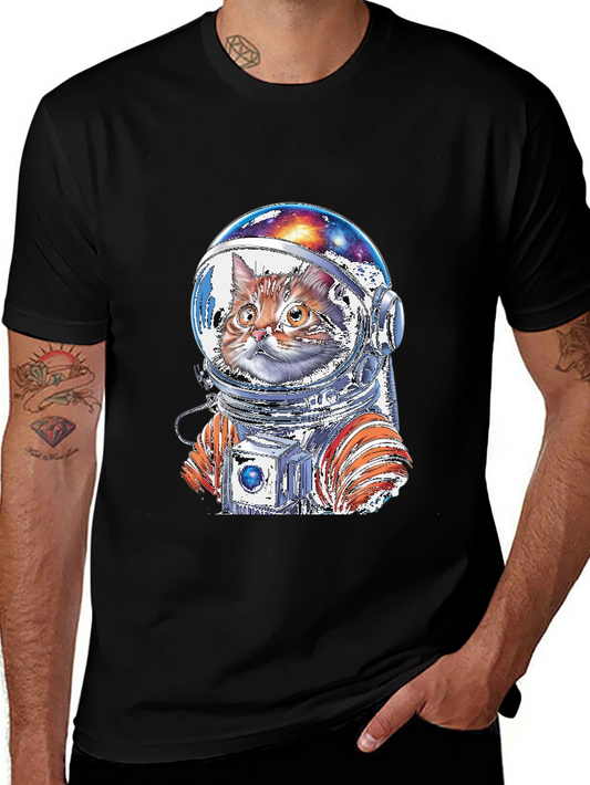 Cat Astronaut Graphic T-Shirt - Space Adventure