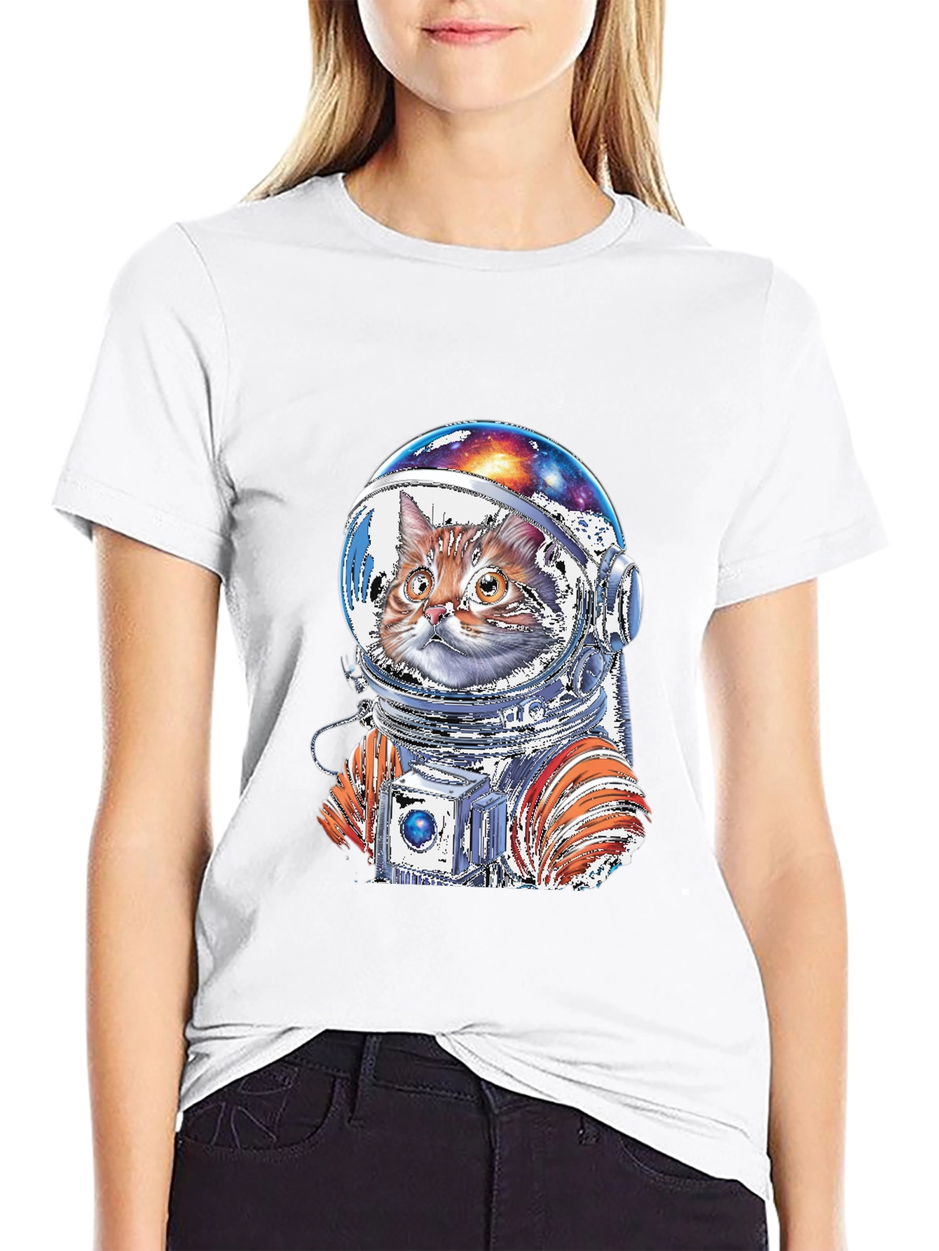 Cat Astronaut Graphic T-Shirt - Space Adventure