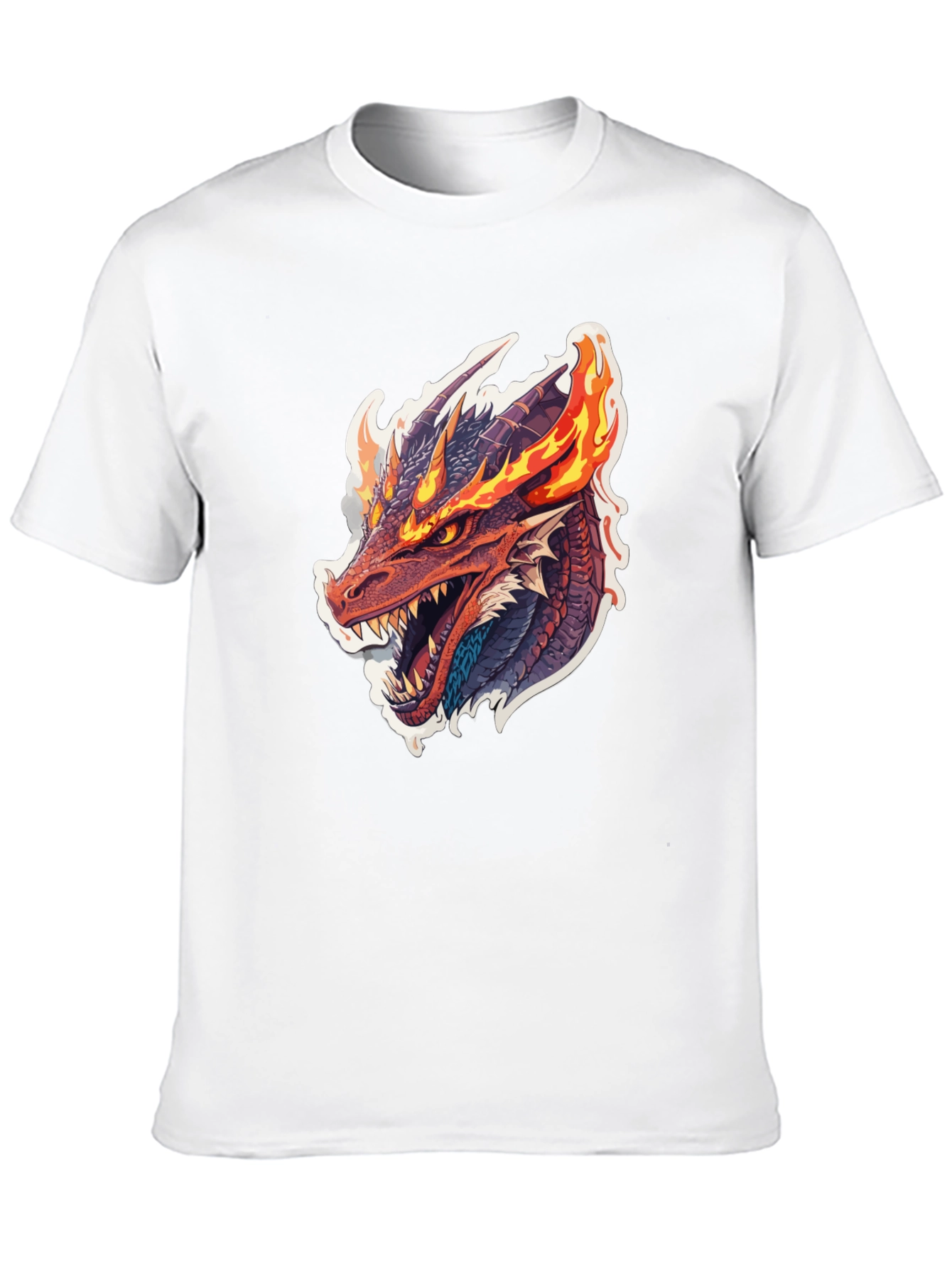 Fiery Dragon Graphic Tee - Mens Black T-Shirt