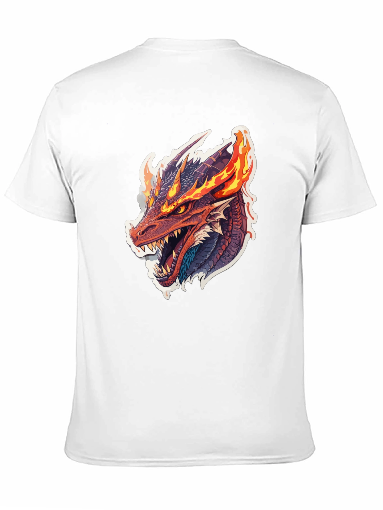 Fiery Dragon Graphic Tee - Mens Black T-Shirt