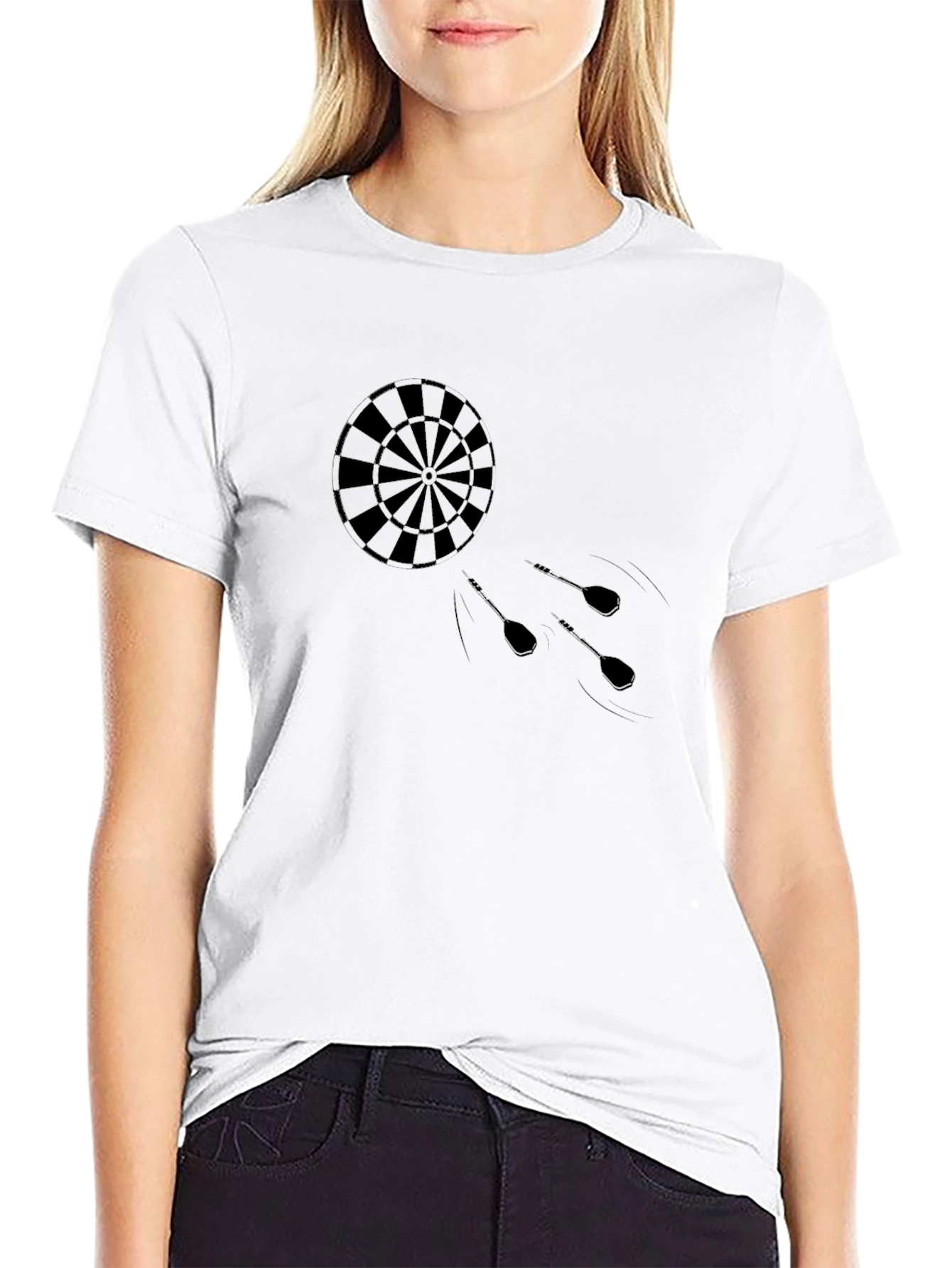 Darts Graphic Tee - Stylish Black T-Shirt