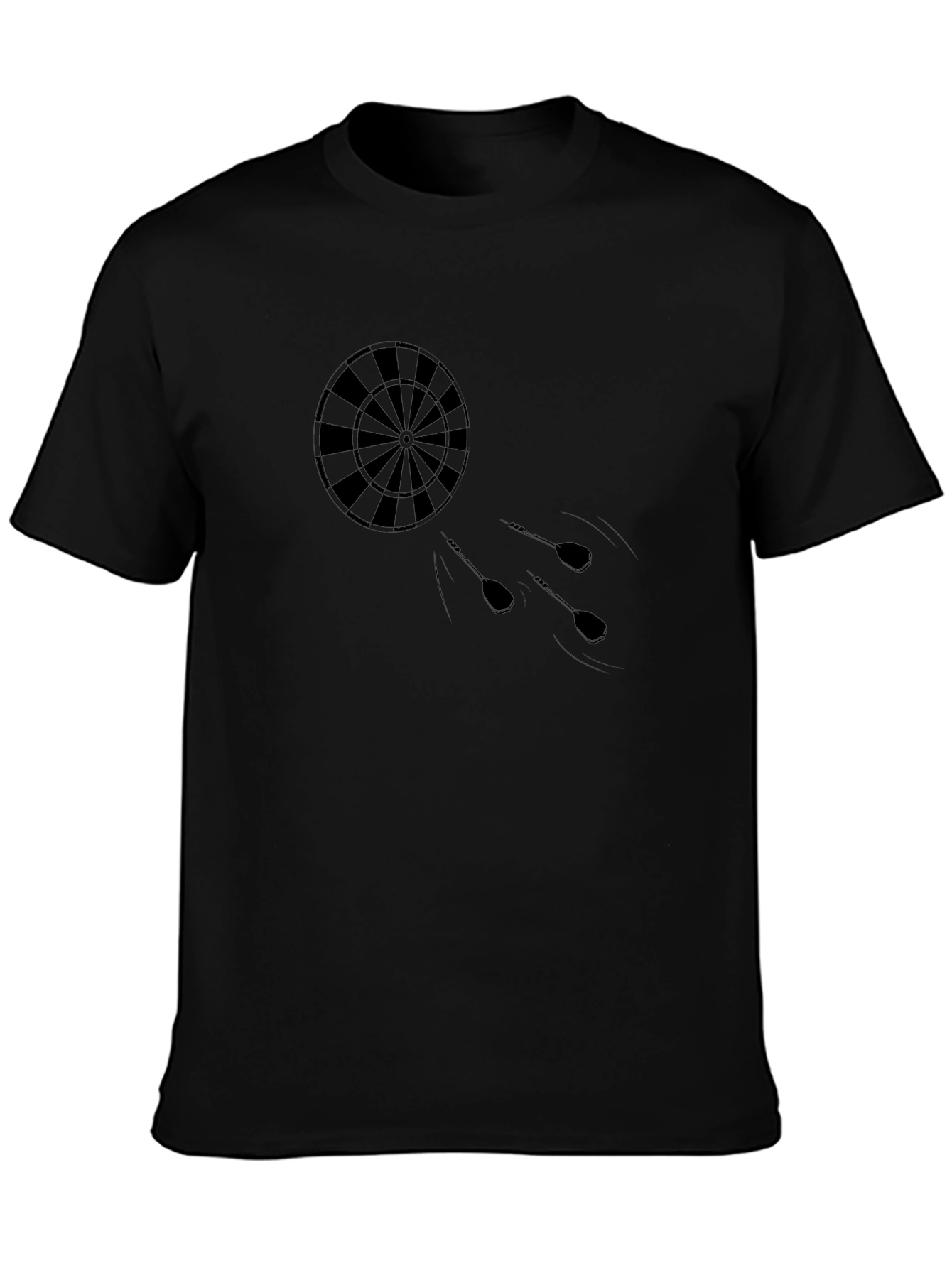 Darts Graphic Tee - Stylish Black T-Shirt