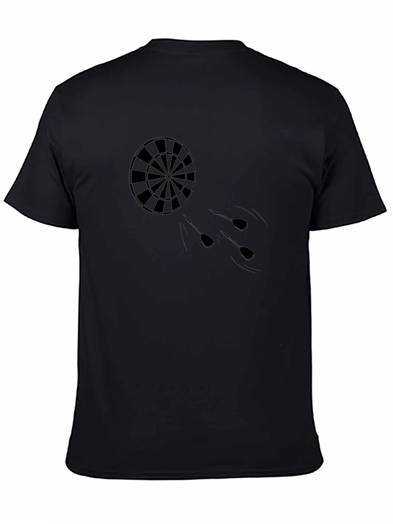 Darts Graphic Tee - Stylish Black T-Shirt