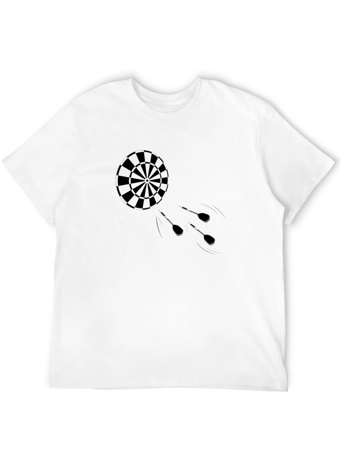 Darts Graphic Tee - Stylish Black T-Shirt