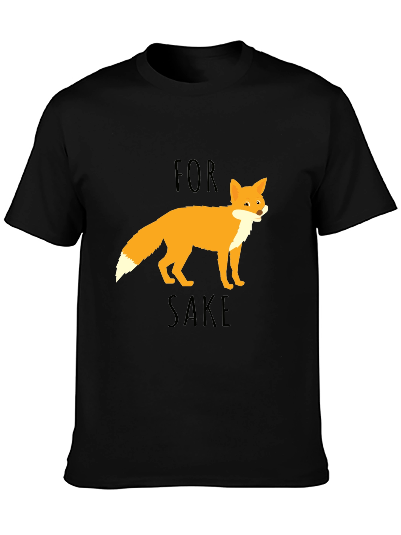 For Fox Sake Graphic T-Shirt - Black