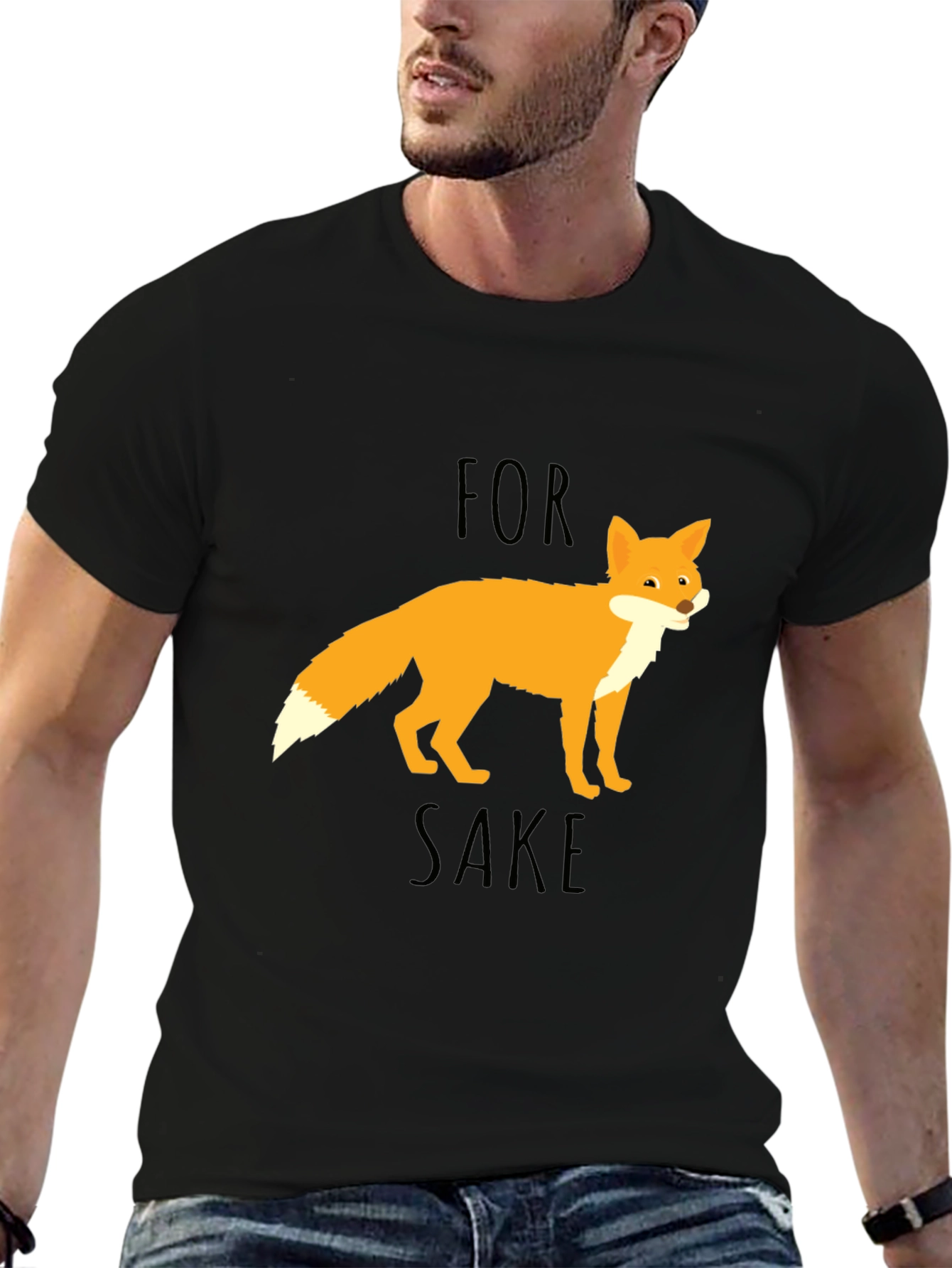 For Fox Sake Graphic T-Shirt - Black