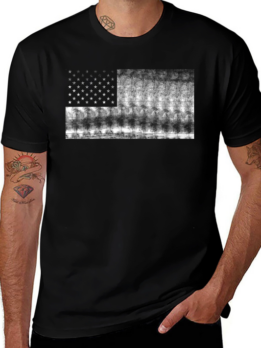 Distressed American Flag Graphic T-Shirt