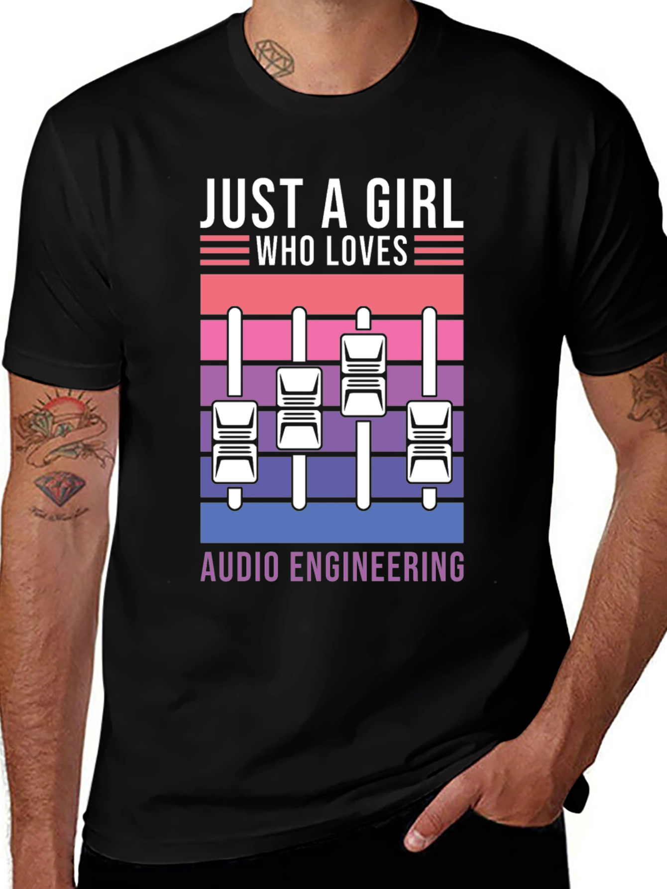 Just A Girl Who Loves Audio Engineering T-Shirt