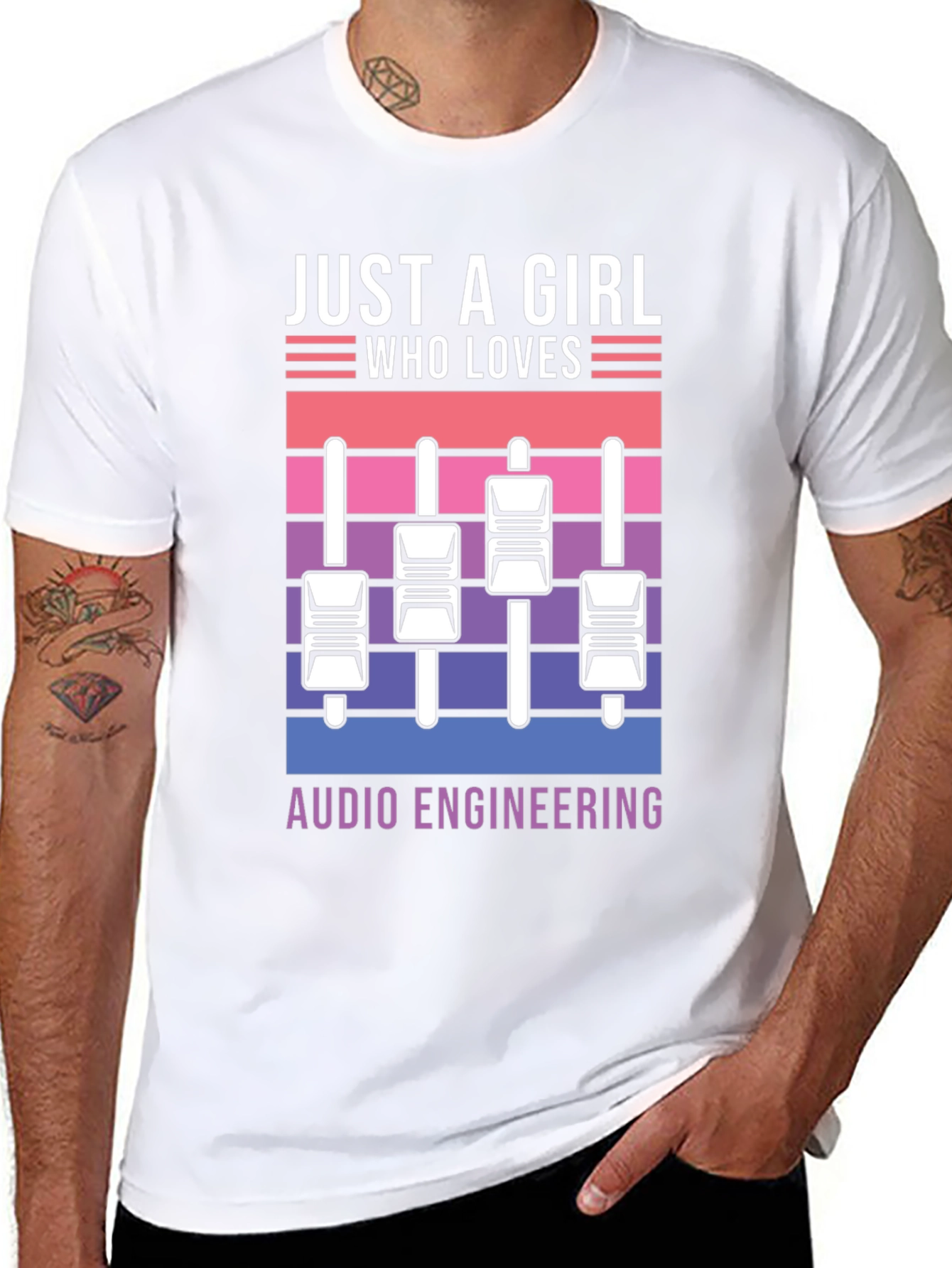 Just A Girl Who Loves Audio Engineering T-Shirt