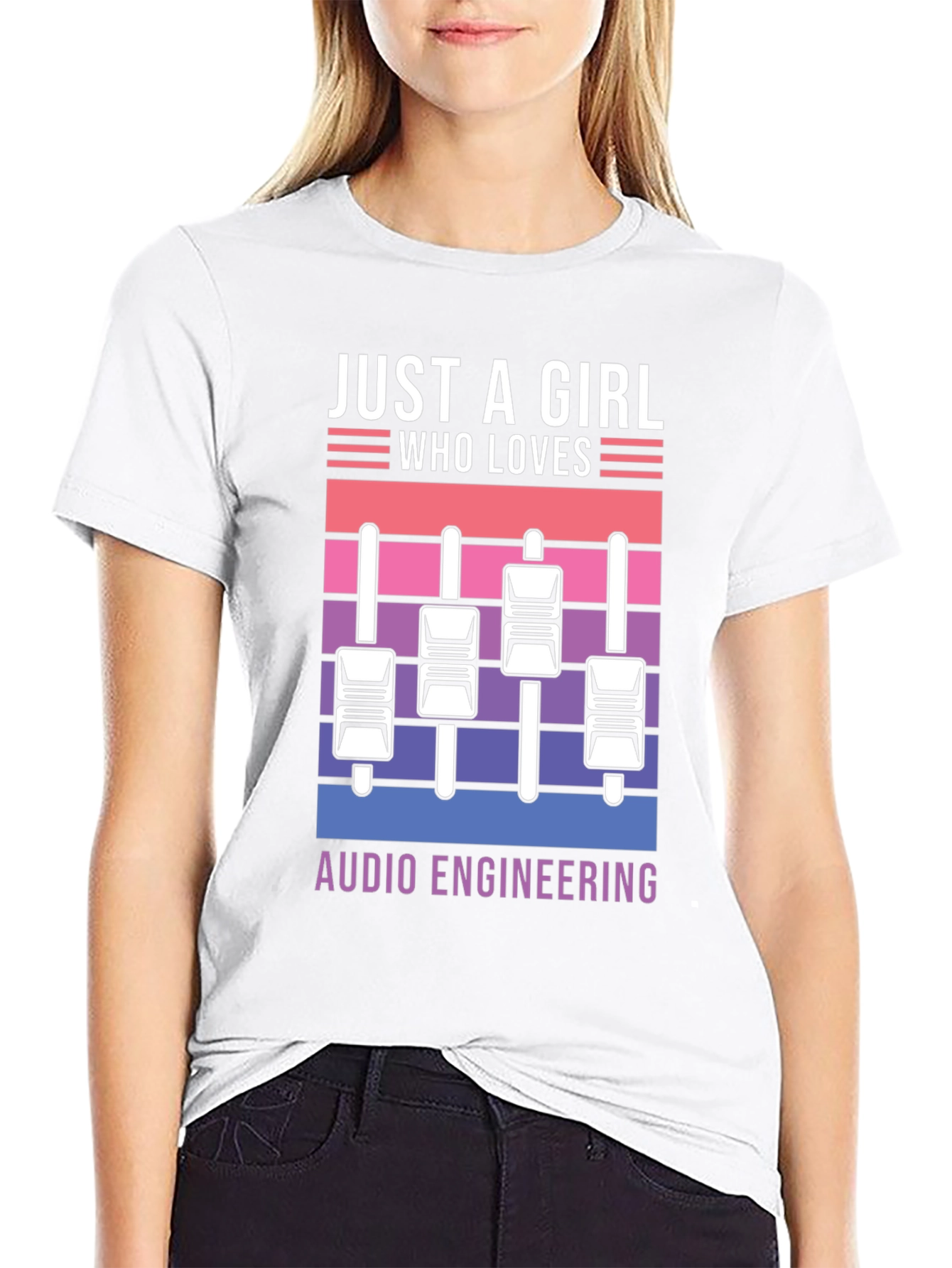 Just A Girl Who Loves Audio Engineering T-Shirt
