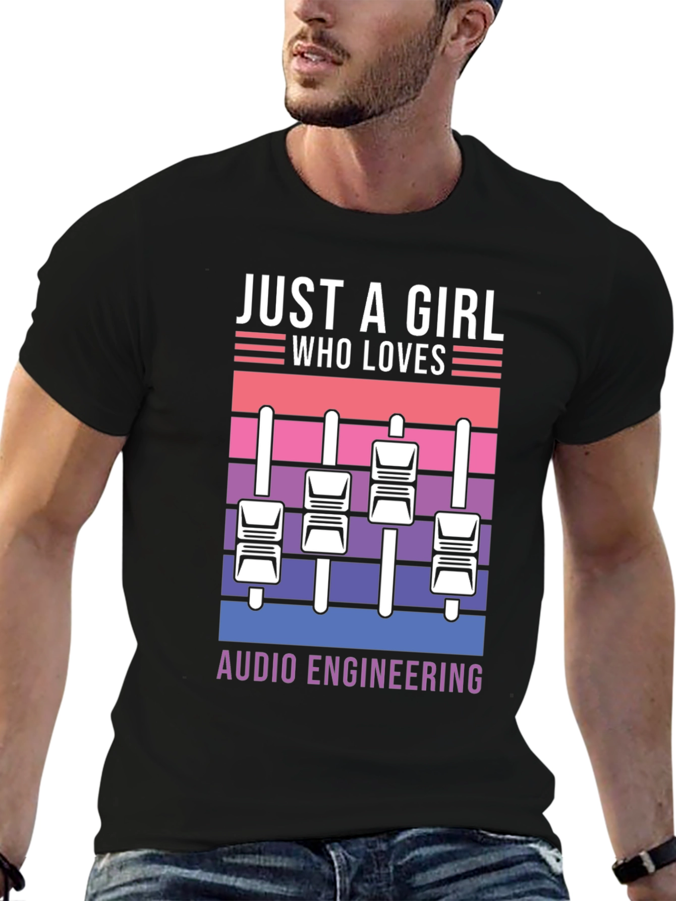 Just A Girl Who Loves Audio Engineering T-Shirt