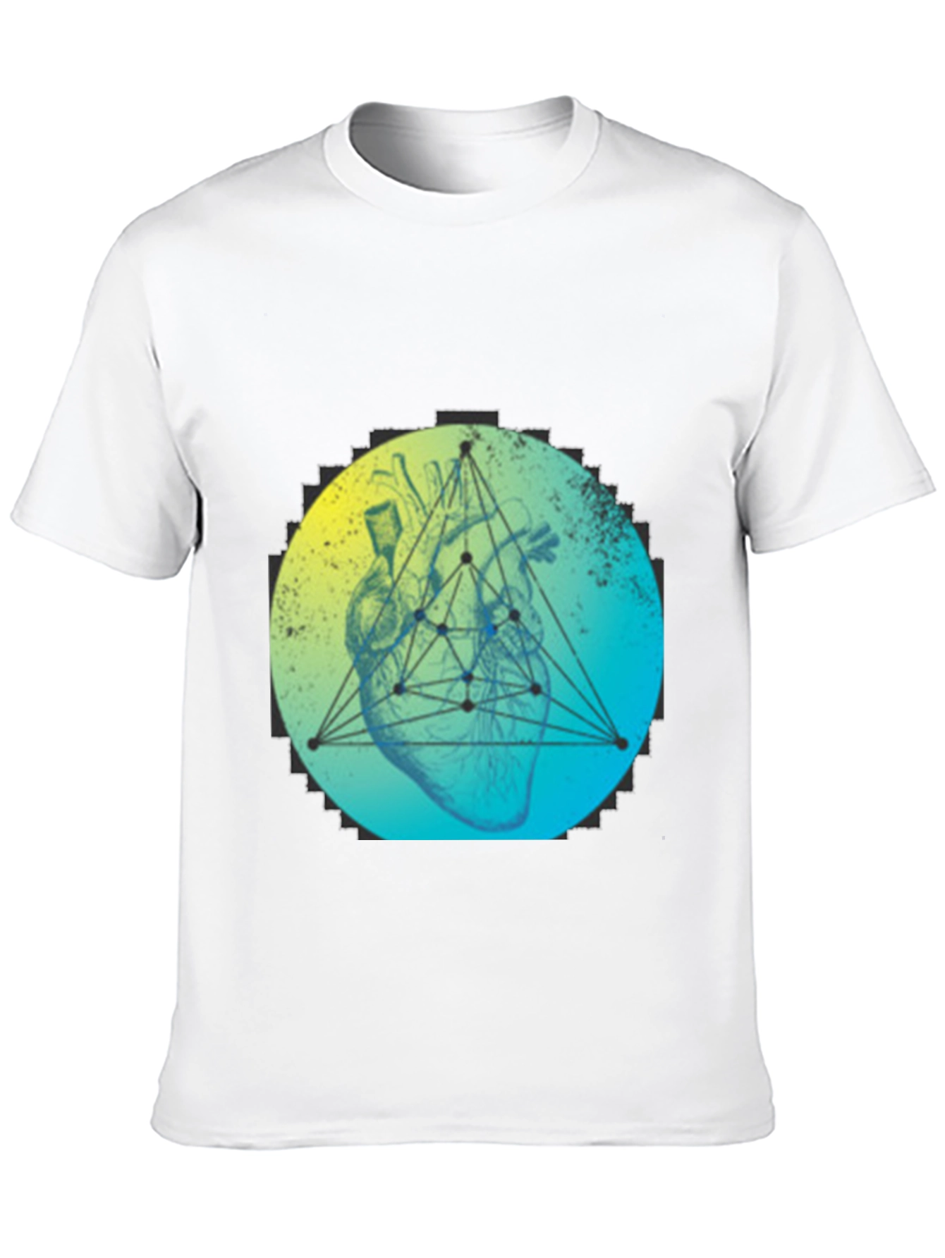 Geometric Heart T-Shirt - Modern Graphic Tee
