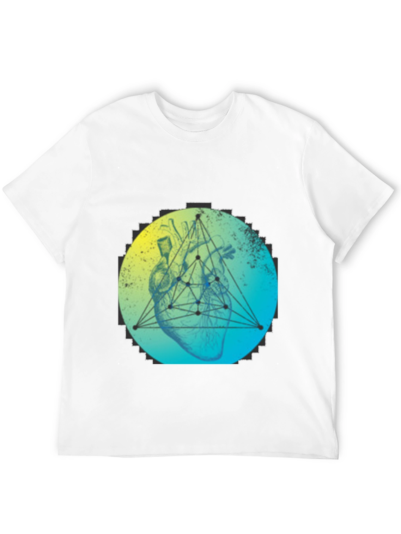 Geometric Heart T-Shirt - Modern Graphic Tee