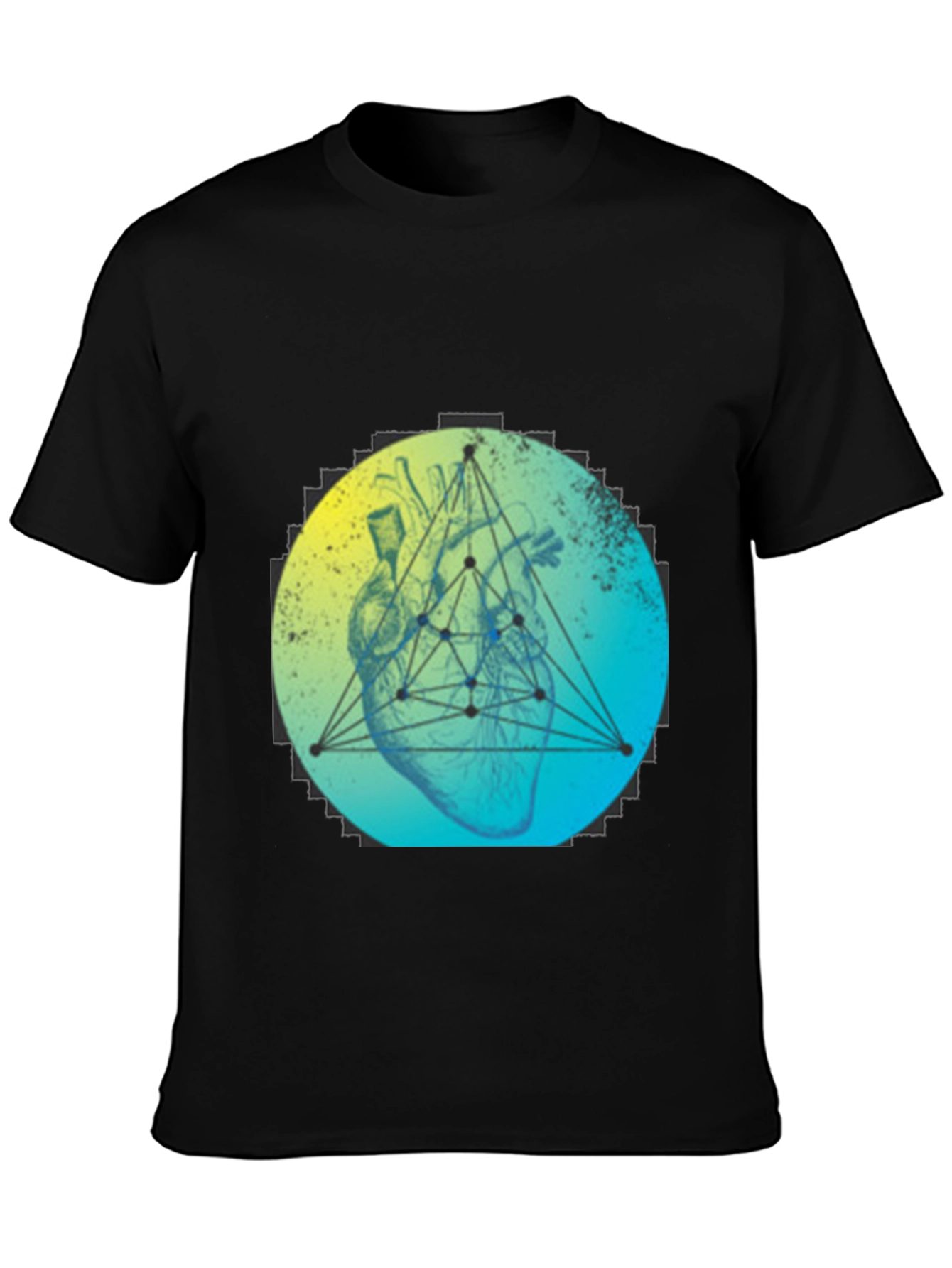 Geometric Heart T-Shirt - Modern Graphic Tee