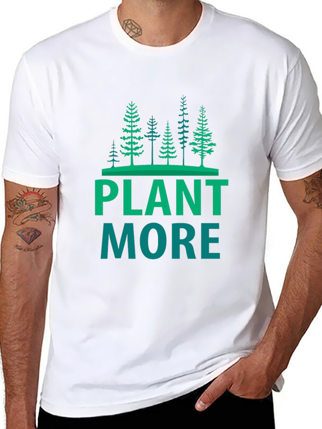 Plant More Trees Graphic Tee - Eco-Friendly