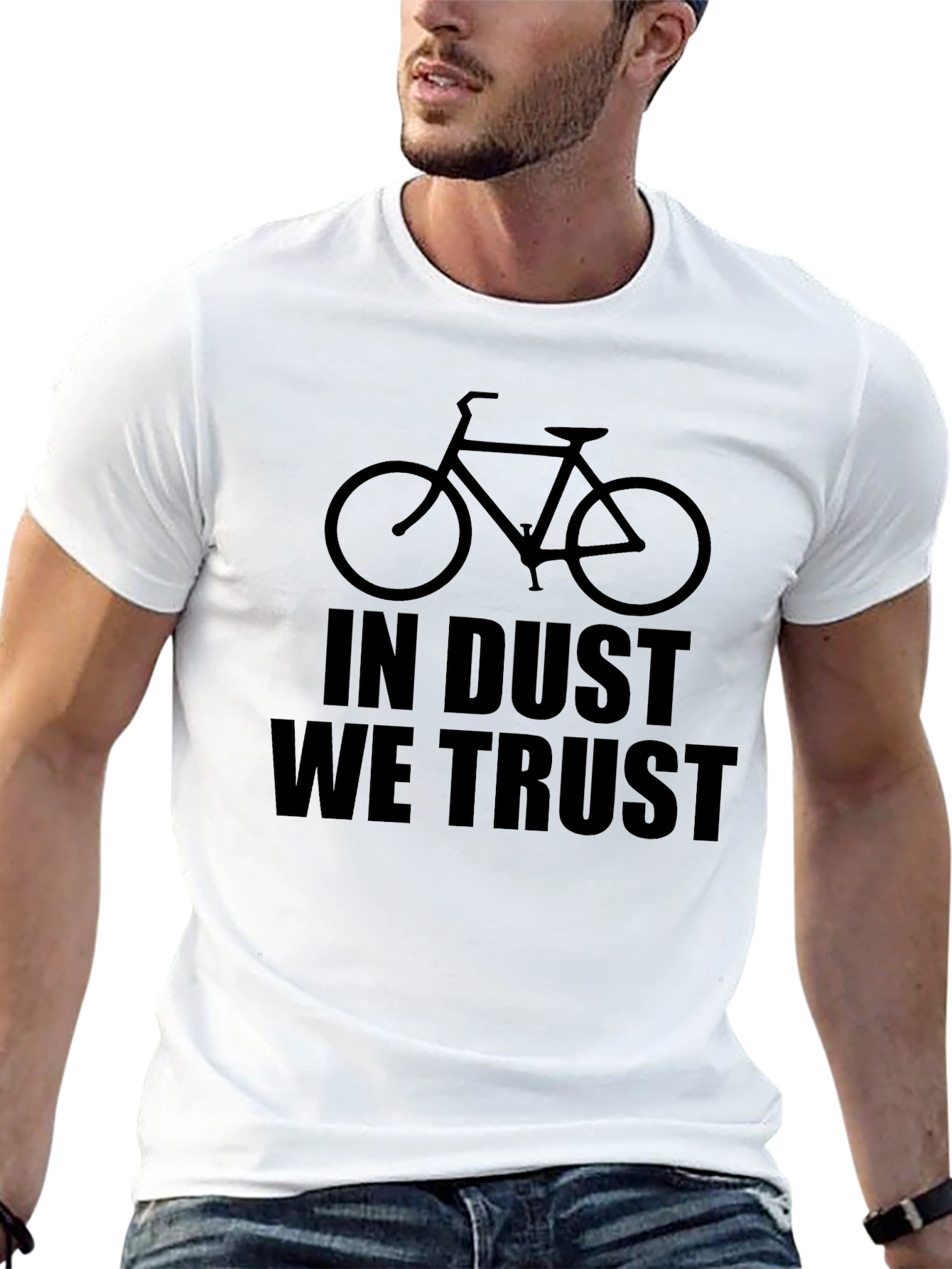 In Dust We Trust Bicycle Graphic T-Shirt - Black