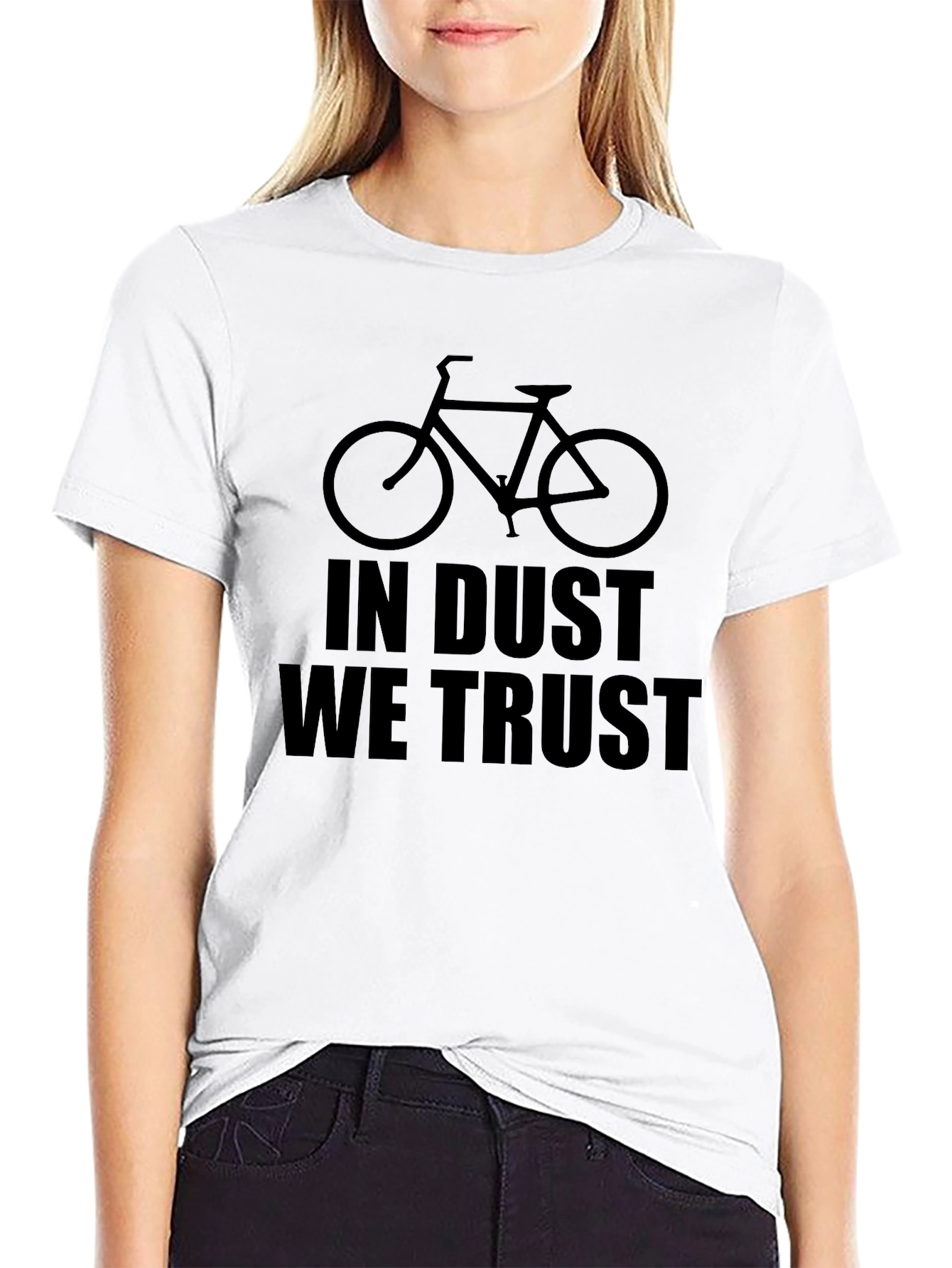 In Dust We Trust Bicycle Graphic T-Shirt - Black
