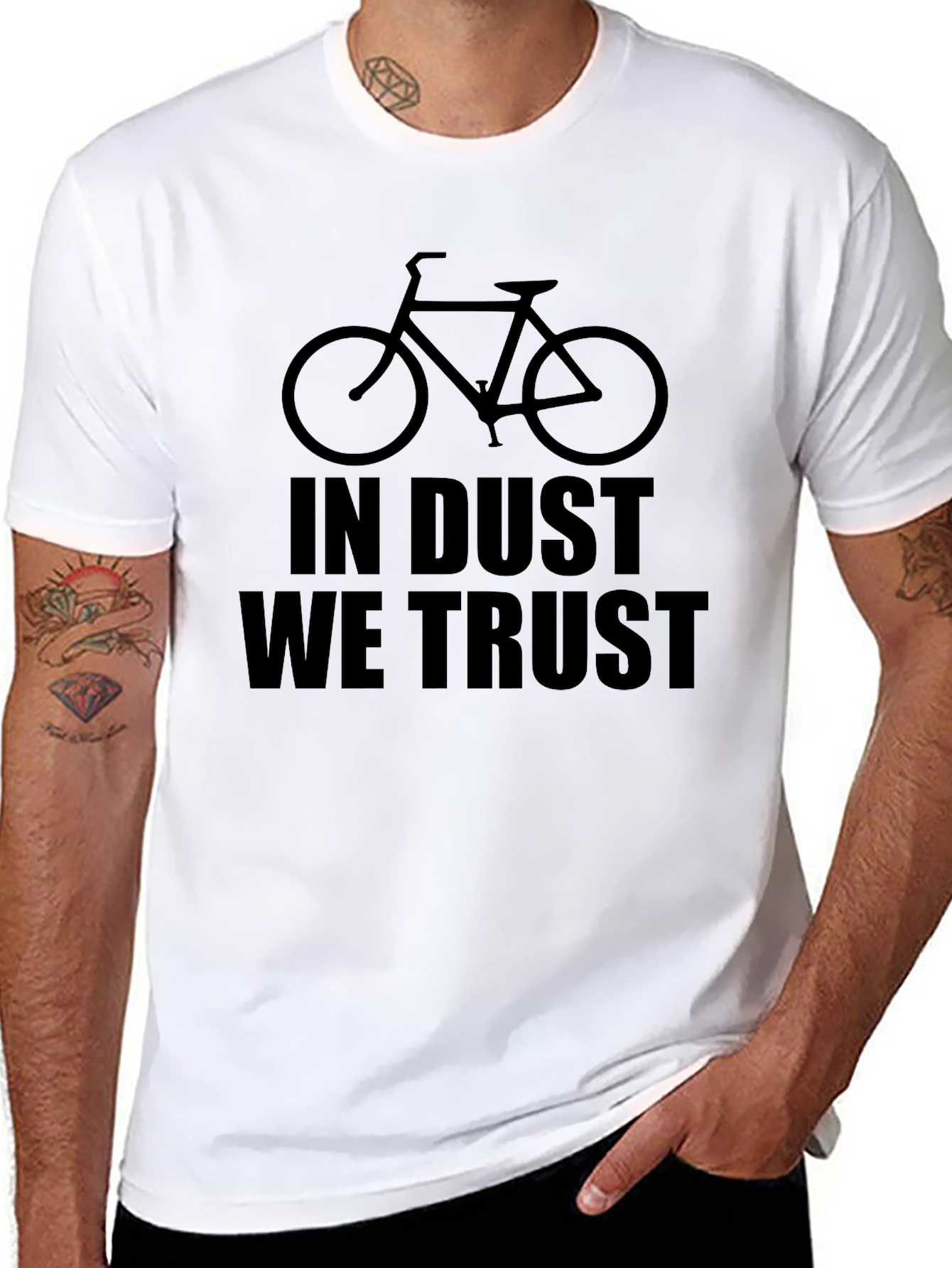 In Dust We Trust Bicycle Graphic T-Shirt - Black