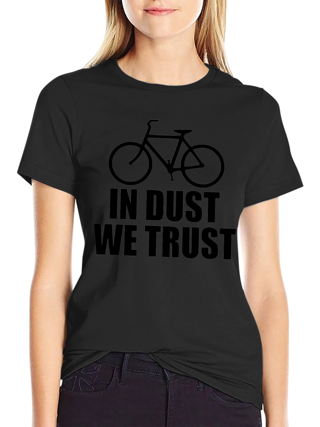 In Dust We Trust Bicycle Graphic T-Shirt - Black