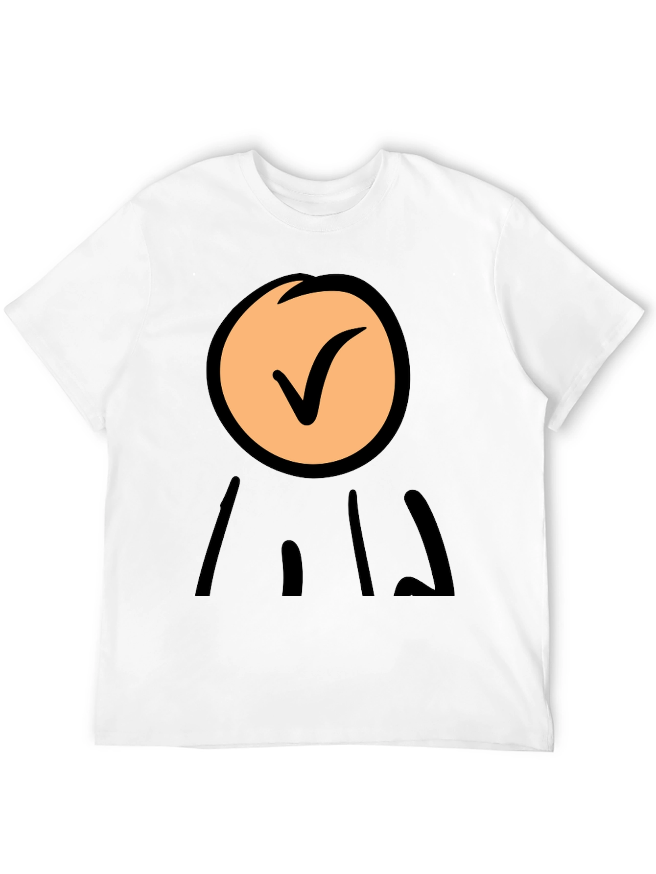 Check Mark Symbol Graphic Black Tee