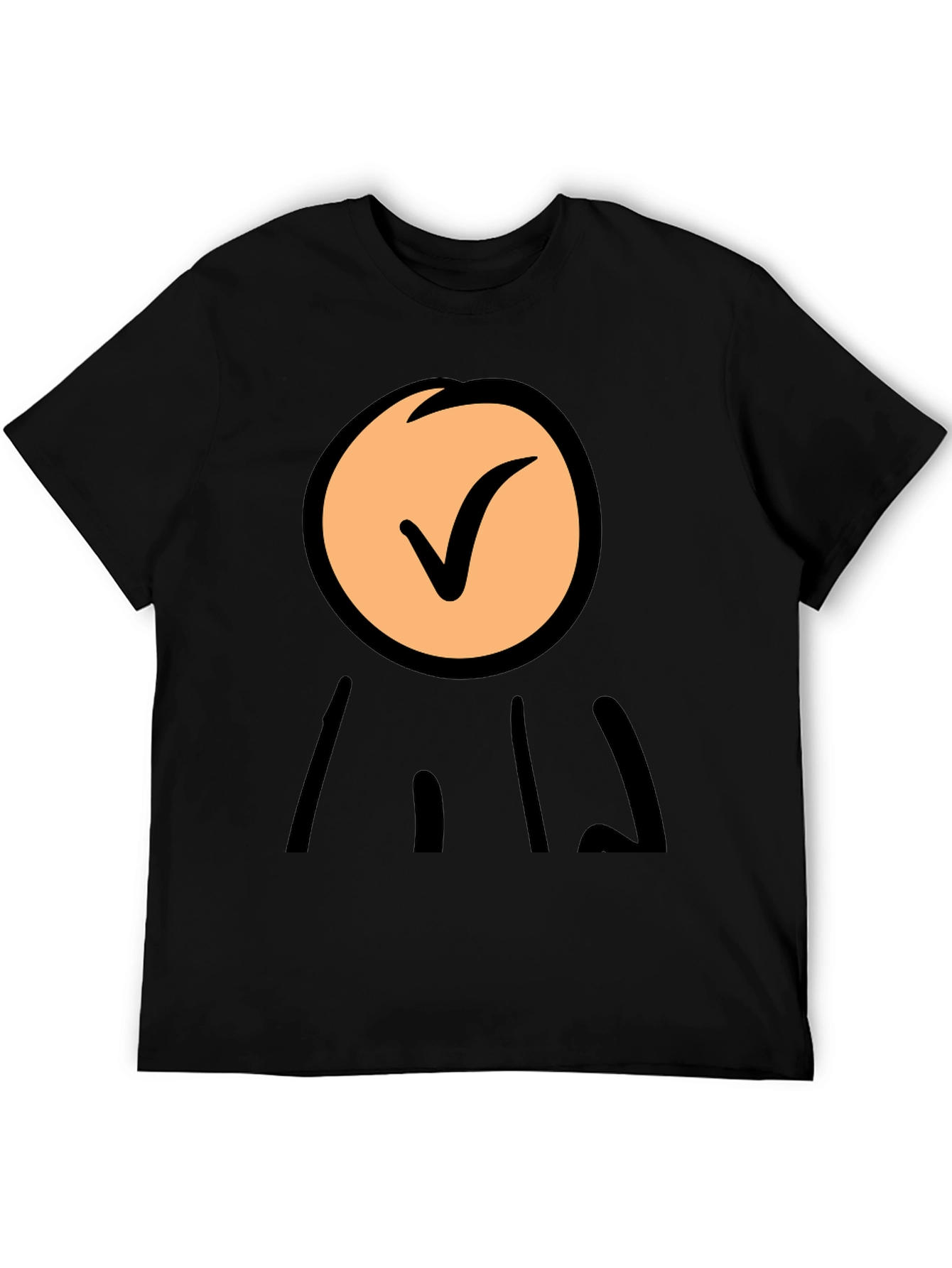 Check Mark Symbol Graphic Black Tee