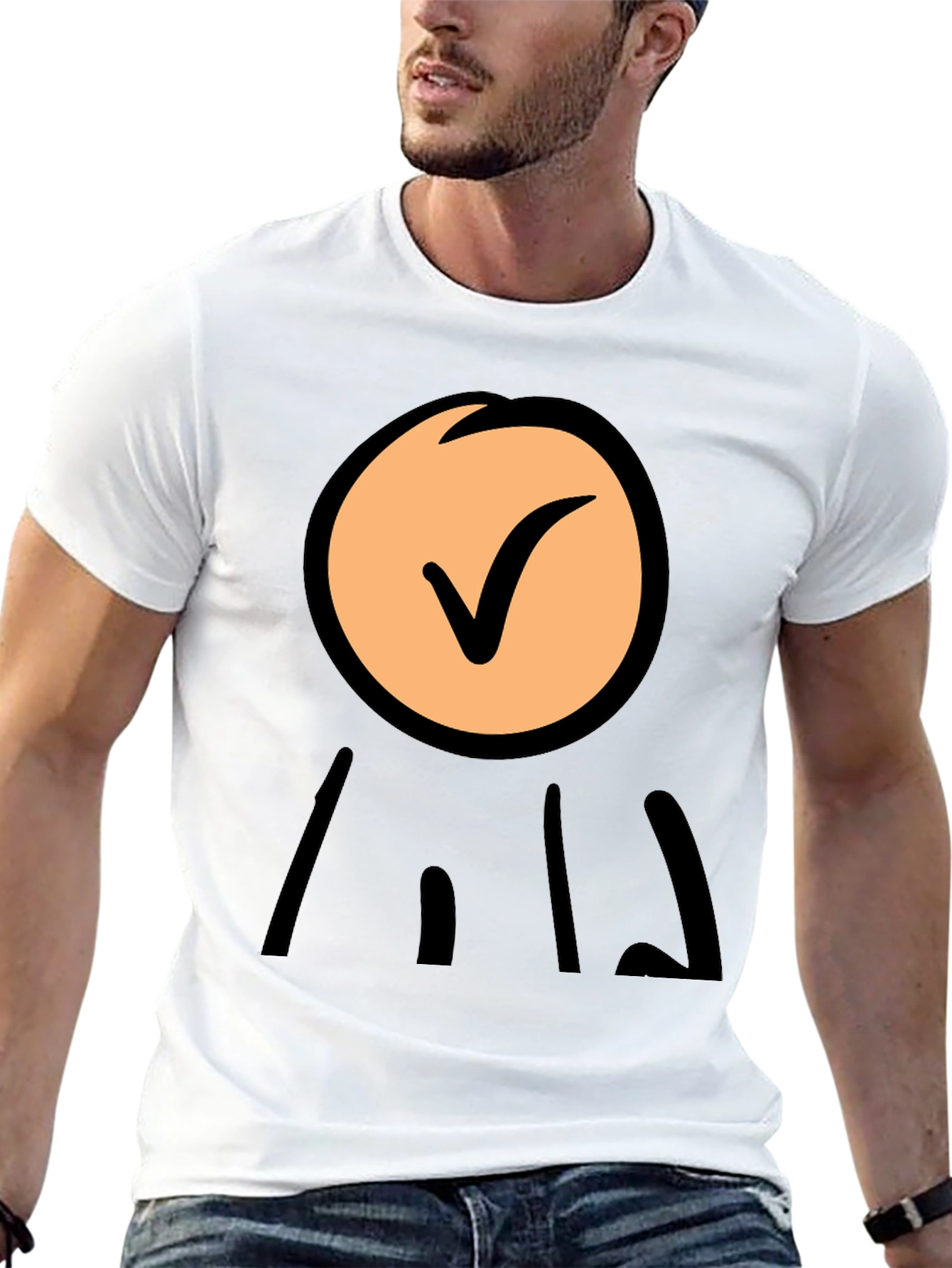 Check Mark Symbol Graphic Black Tee