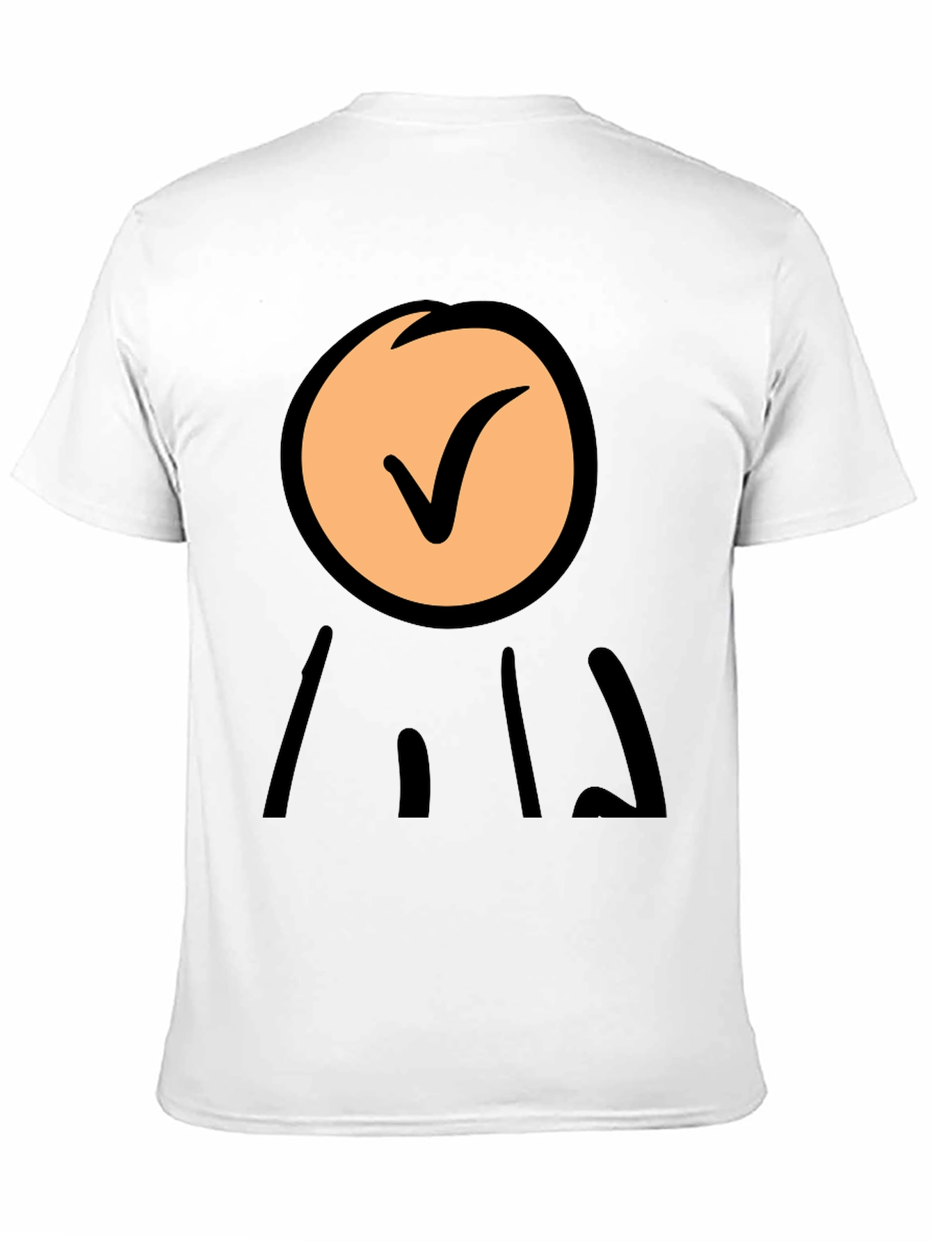 Check Mark Symbol Graphic Black Tee