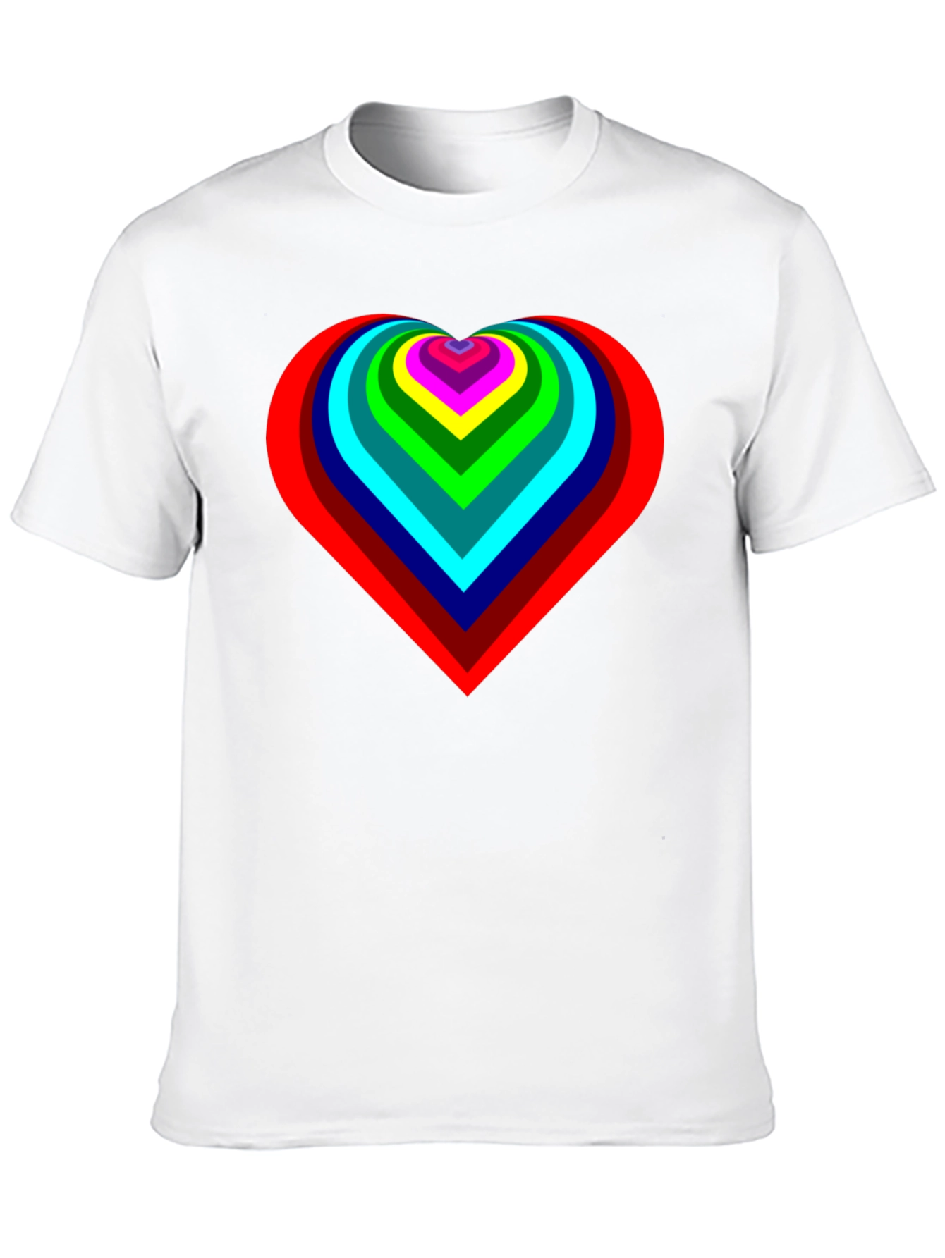 Rainbow Heart Graphic Black T-Shirt