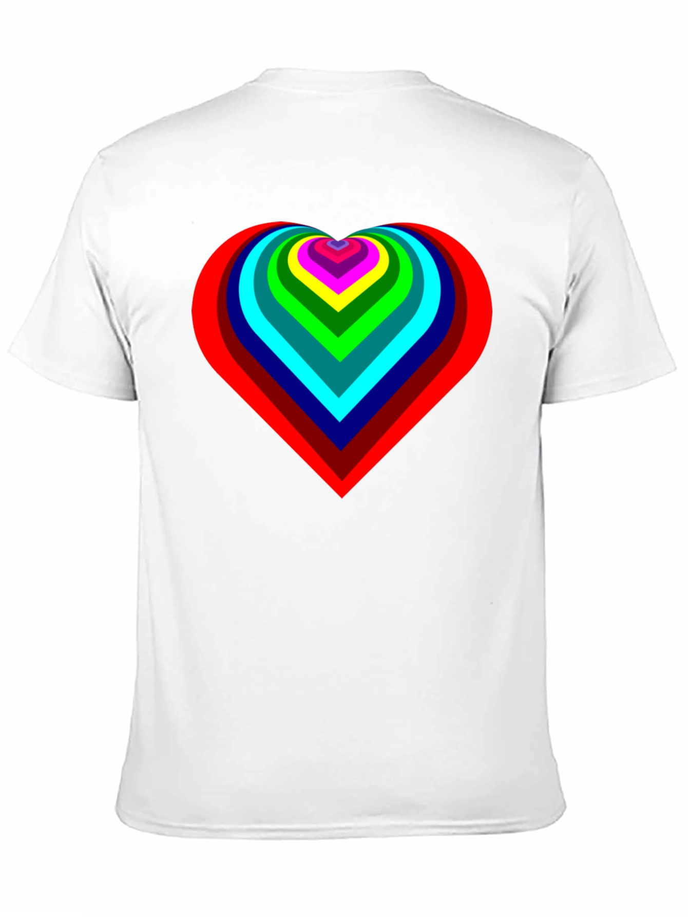 Rainbow Heart Graphic Black T-Shirt