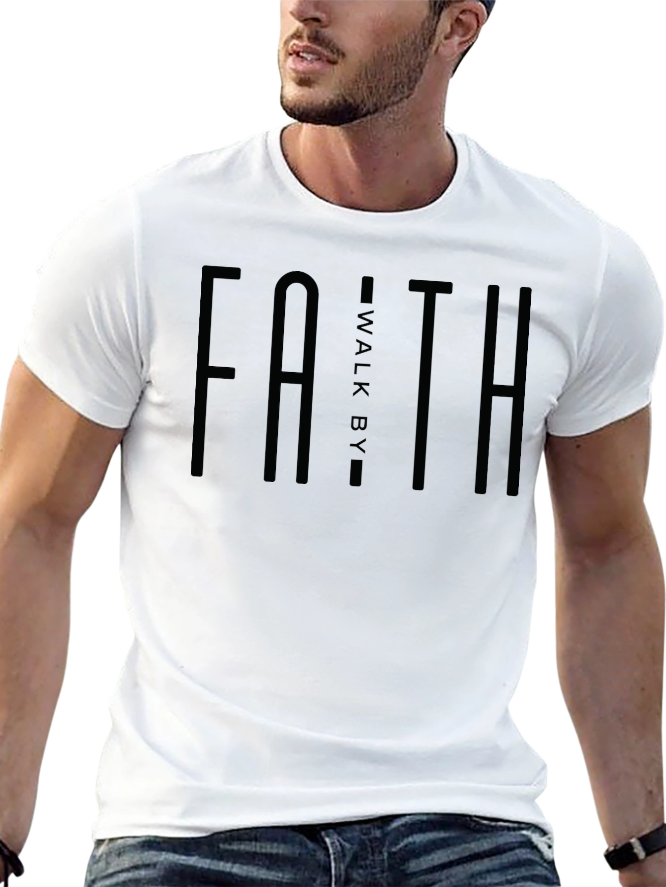 Faith Walk By T-Shirt - Christian Apparel