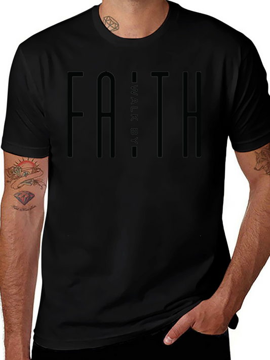 Faith Walk By T-Shirt - Christian Apparel