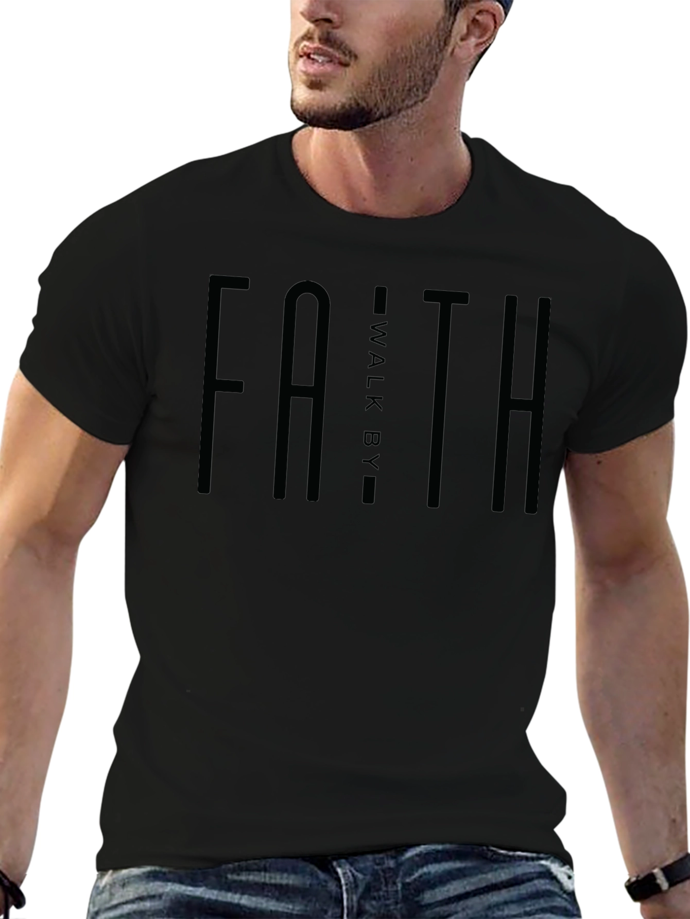 Faith Walk By T-Shirt - Christian Apparel