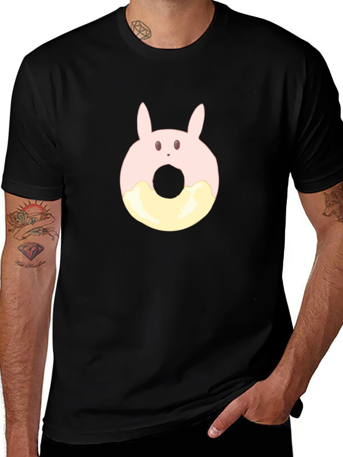 Bunny Donut Graphic Tee - Kawaii Style Shirt