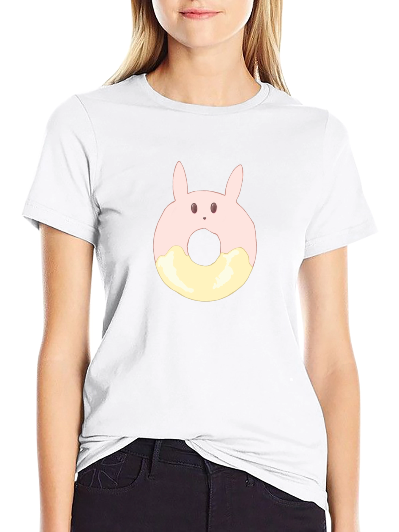 Bunny Donut Graphic Tee - Kawaii Style Shirt