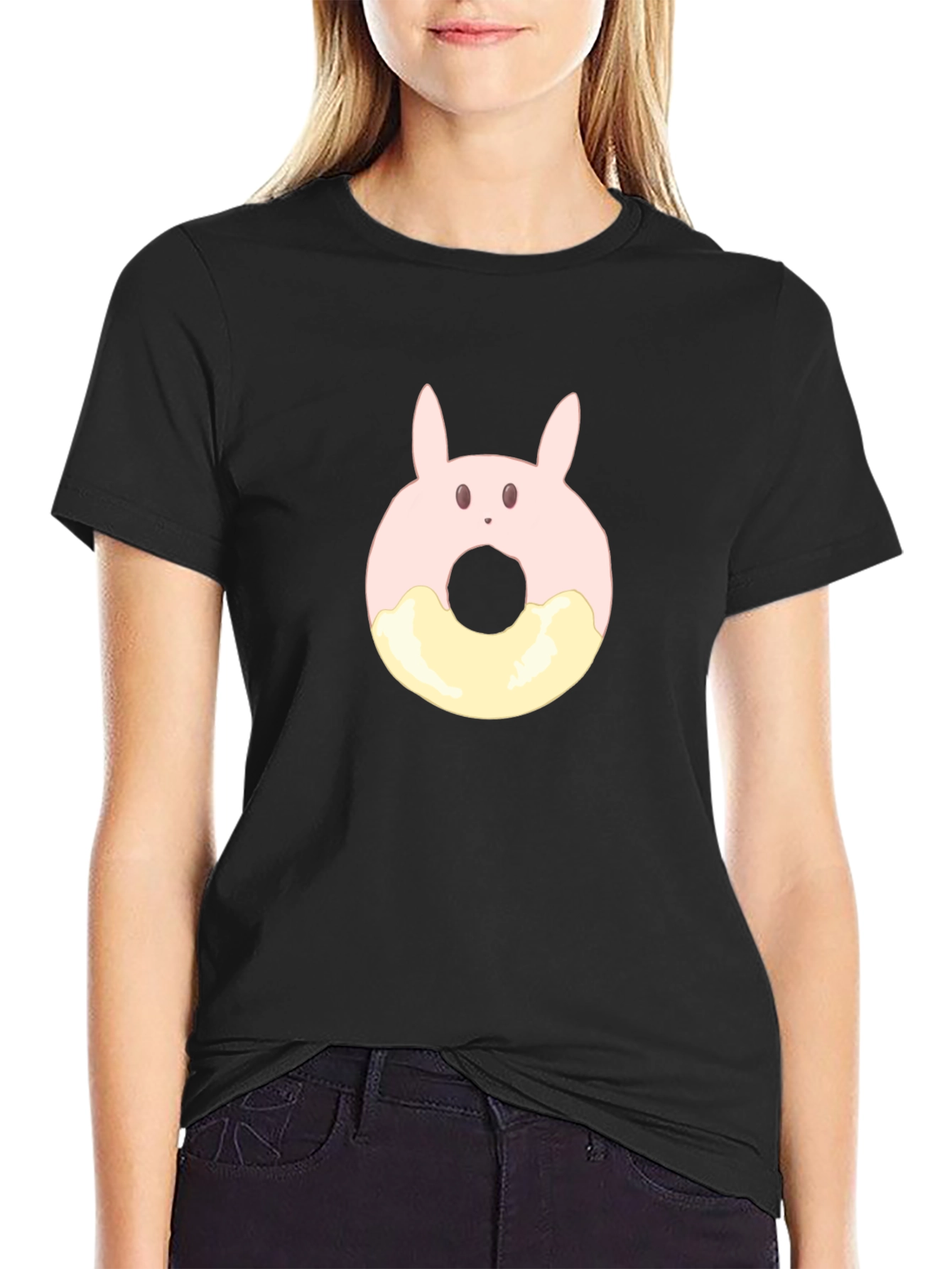 Bunny Donut Graphic Tee - Kawaii Style Shirt