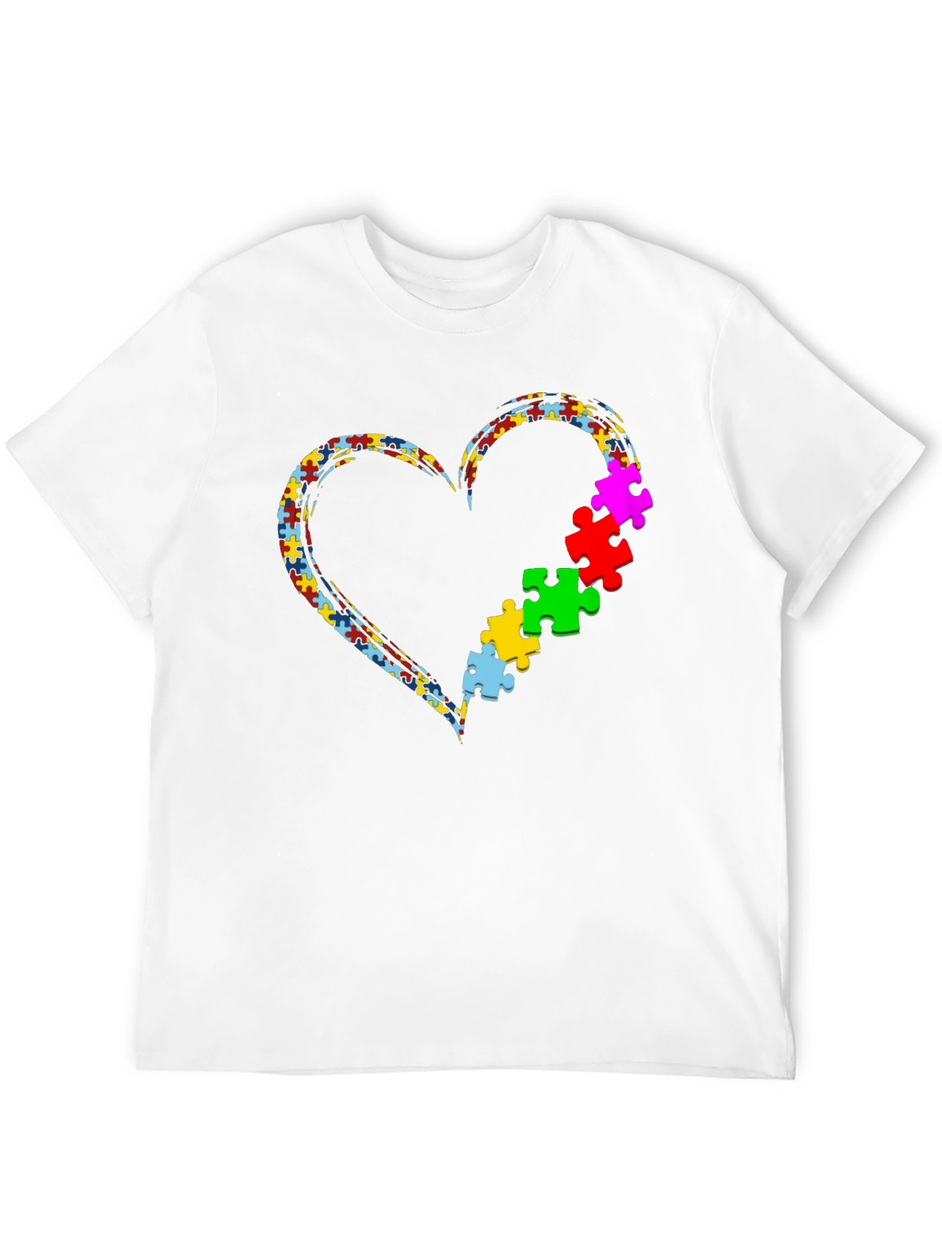 Autism Awareness Heart Puzzle Piece T-Shirt