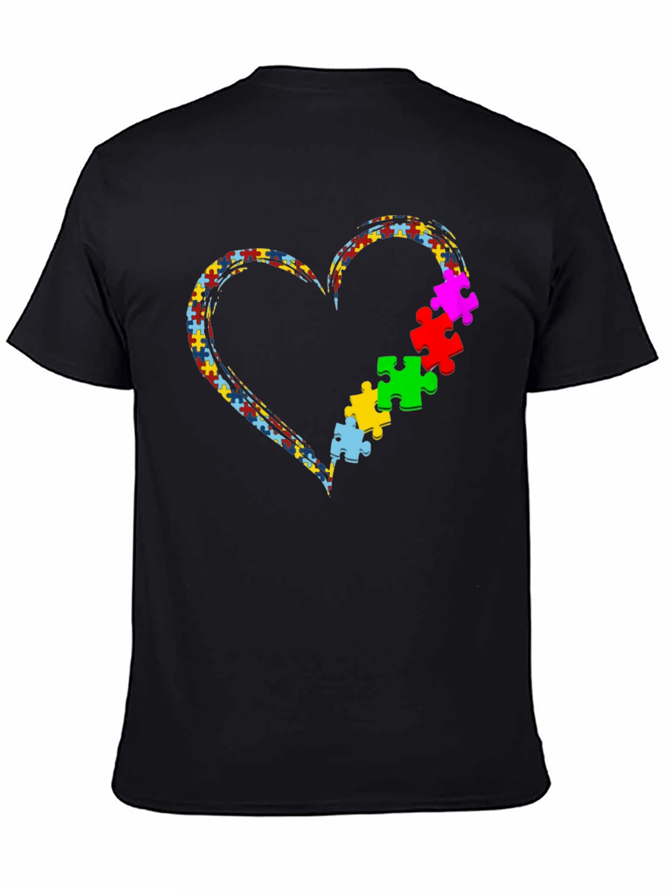 Autism Awareness Heart Puzzle Piece T-Shirt