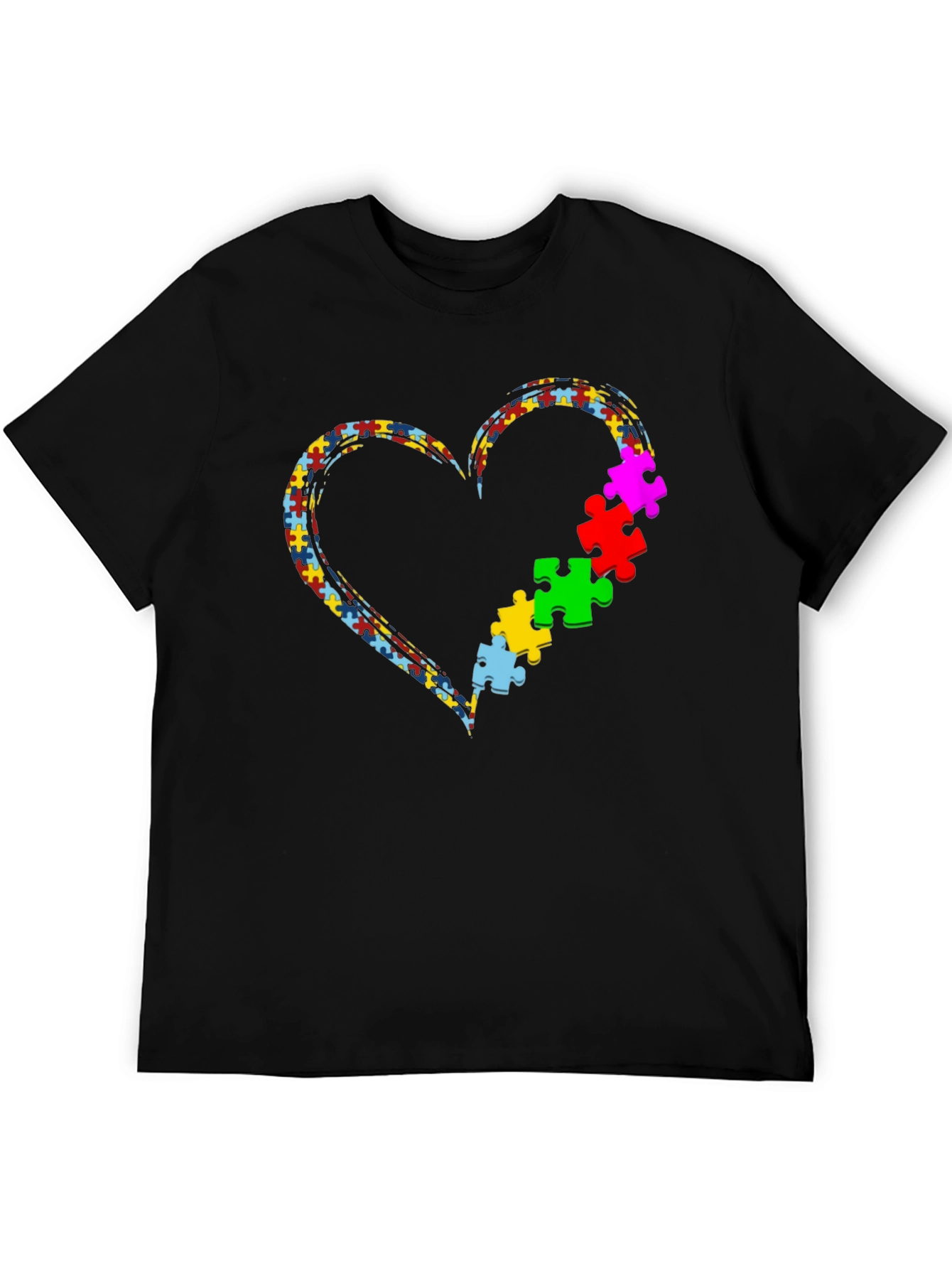 Autism Awareness Heart Puzzle Piece T-Shirt