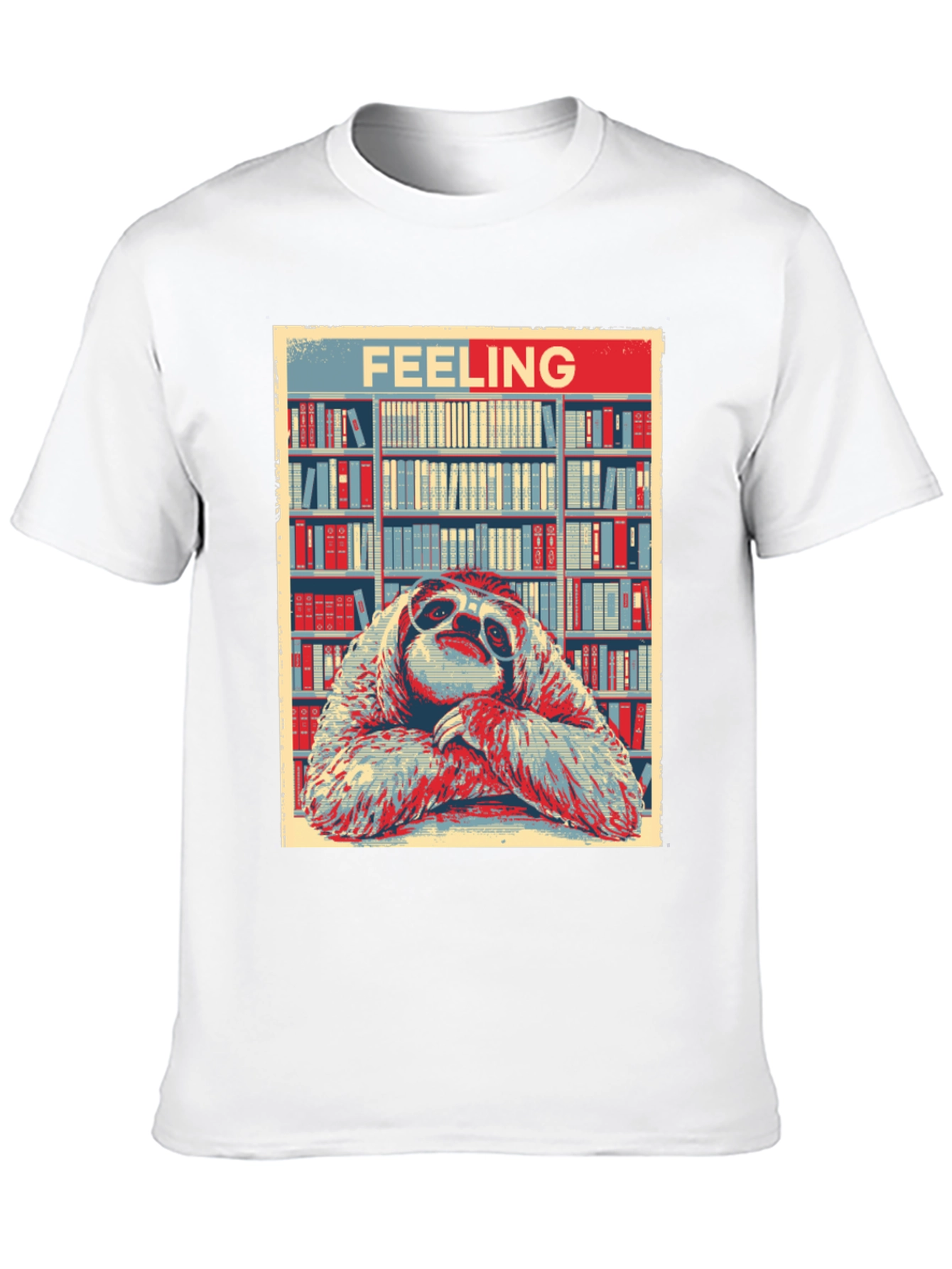 Feeling Sloth T-Shirt: Library Bookworm Style