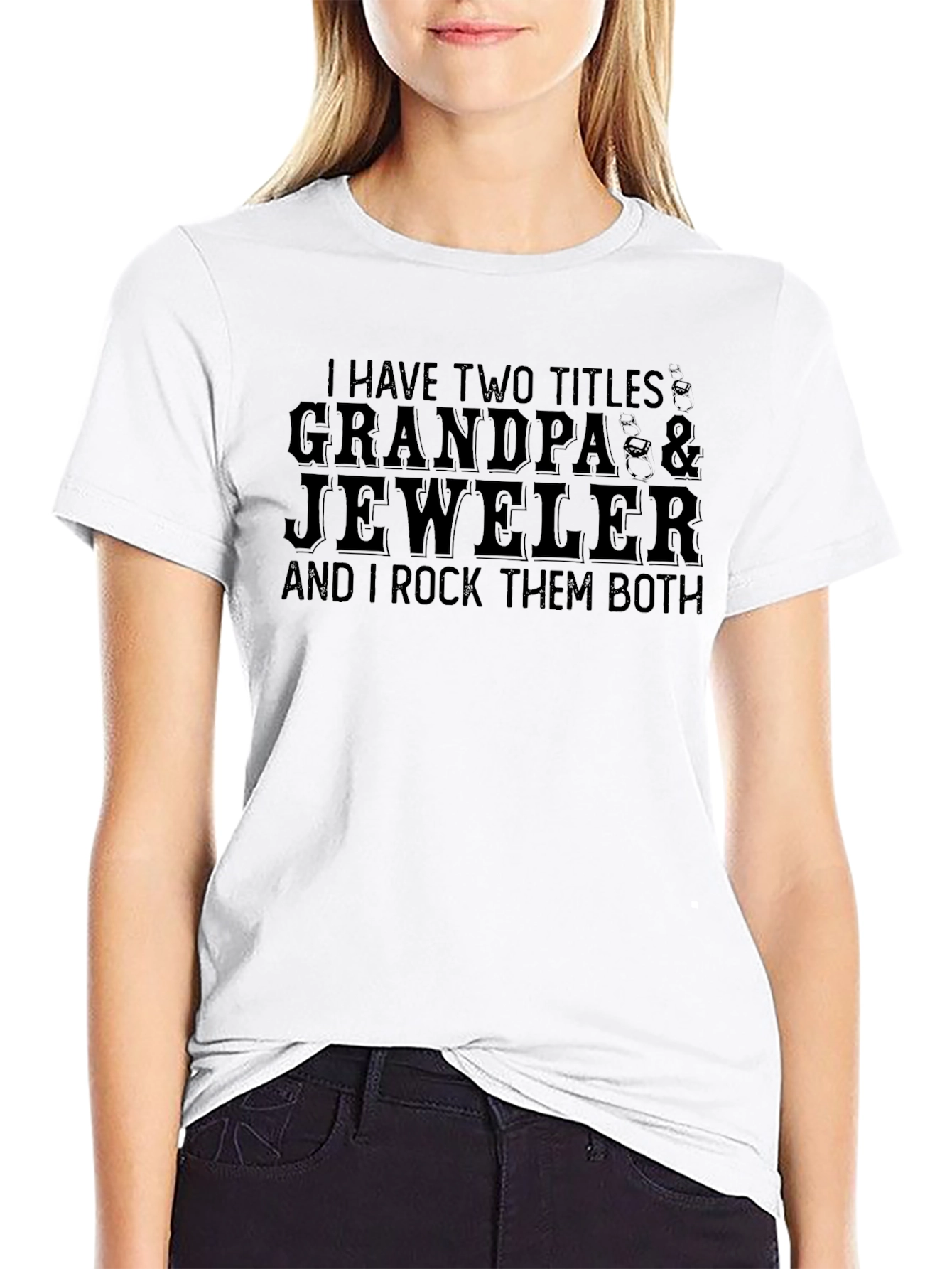 Grandpa & Jeweler Black Graphic T-Shirt